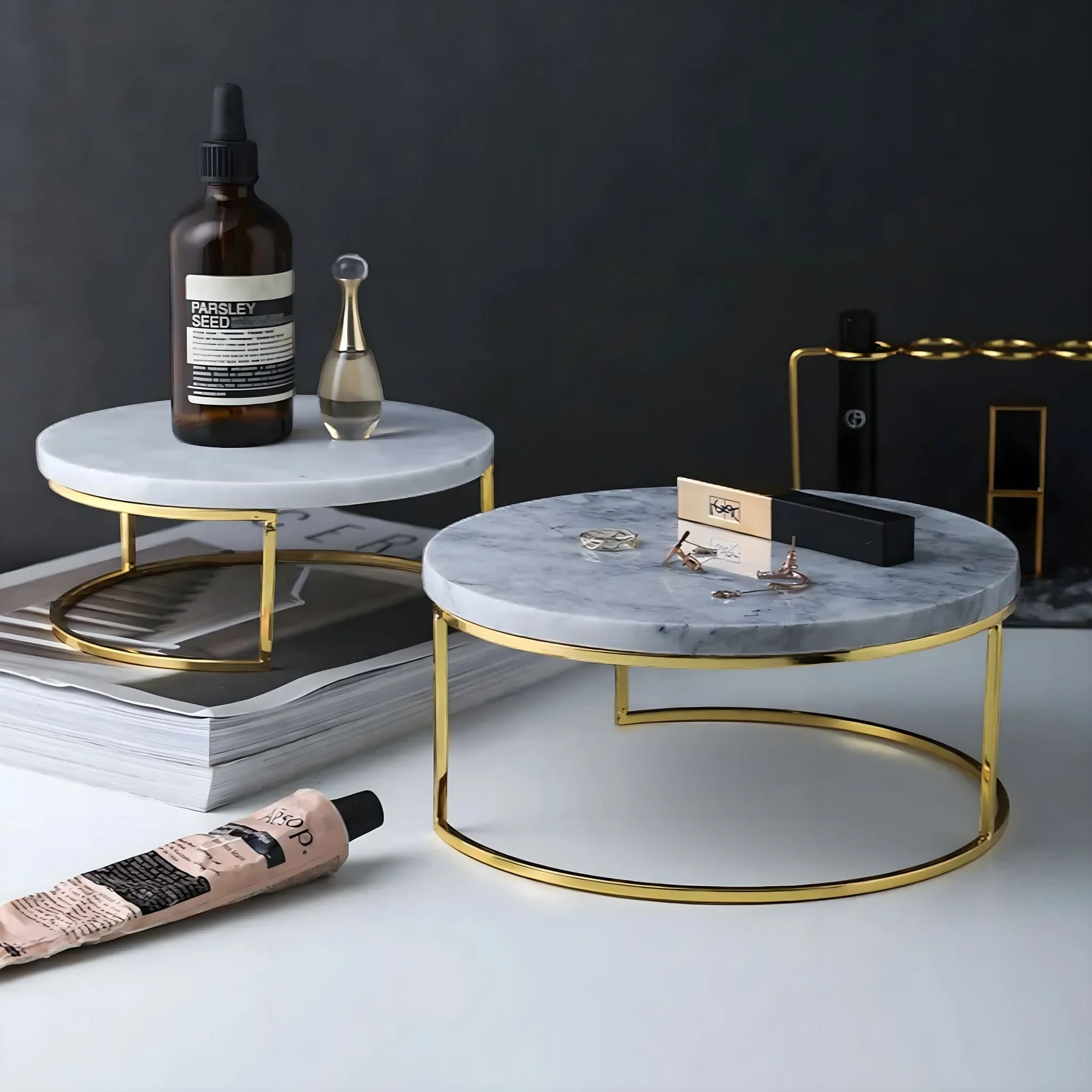 Bernard Marble Cake Stand - Image 4