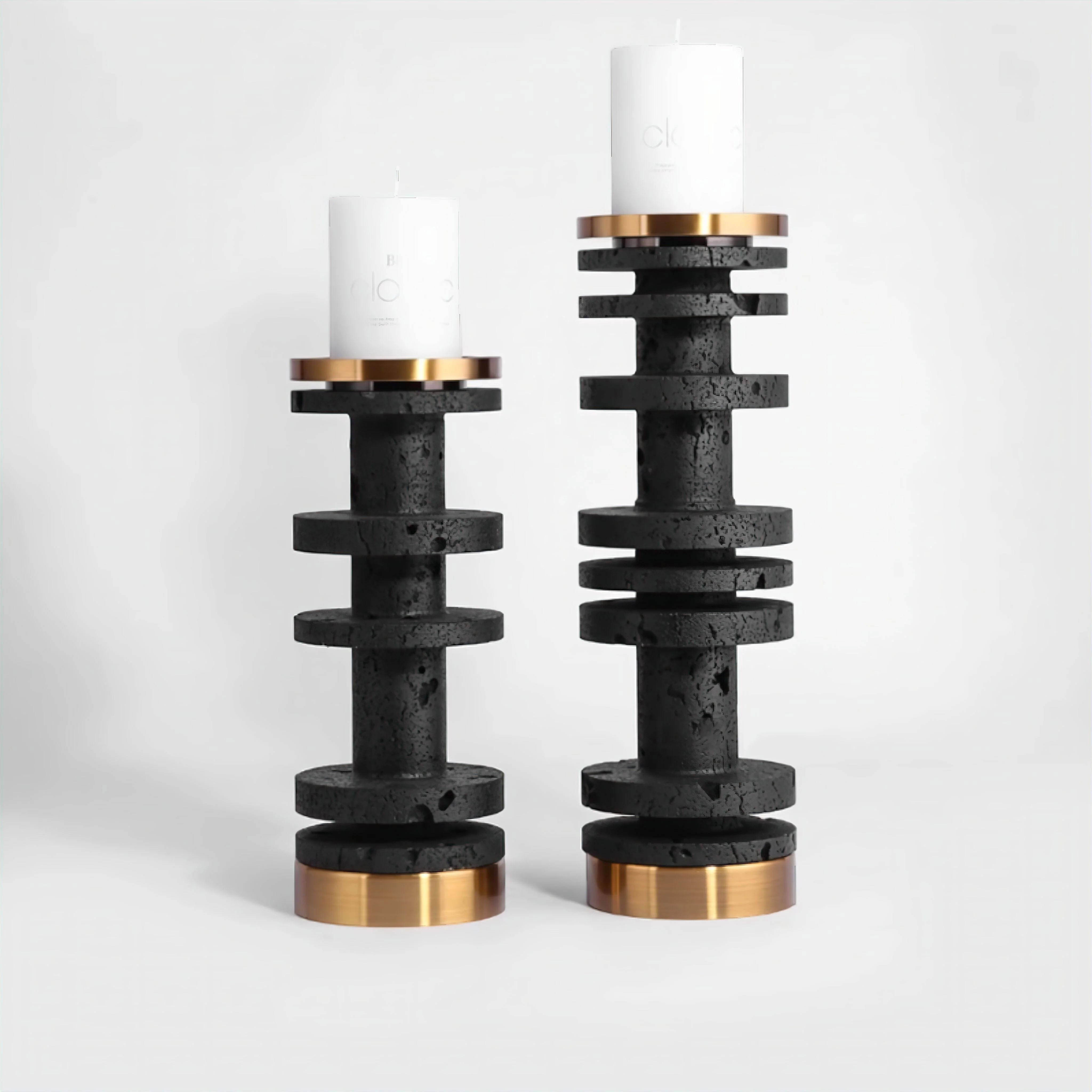 Chiara Travertine Candle Holder - Image 4