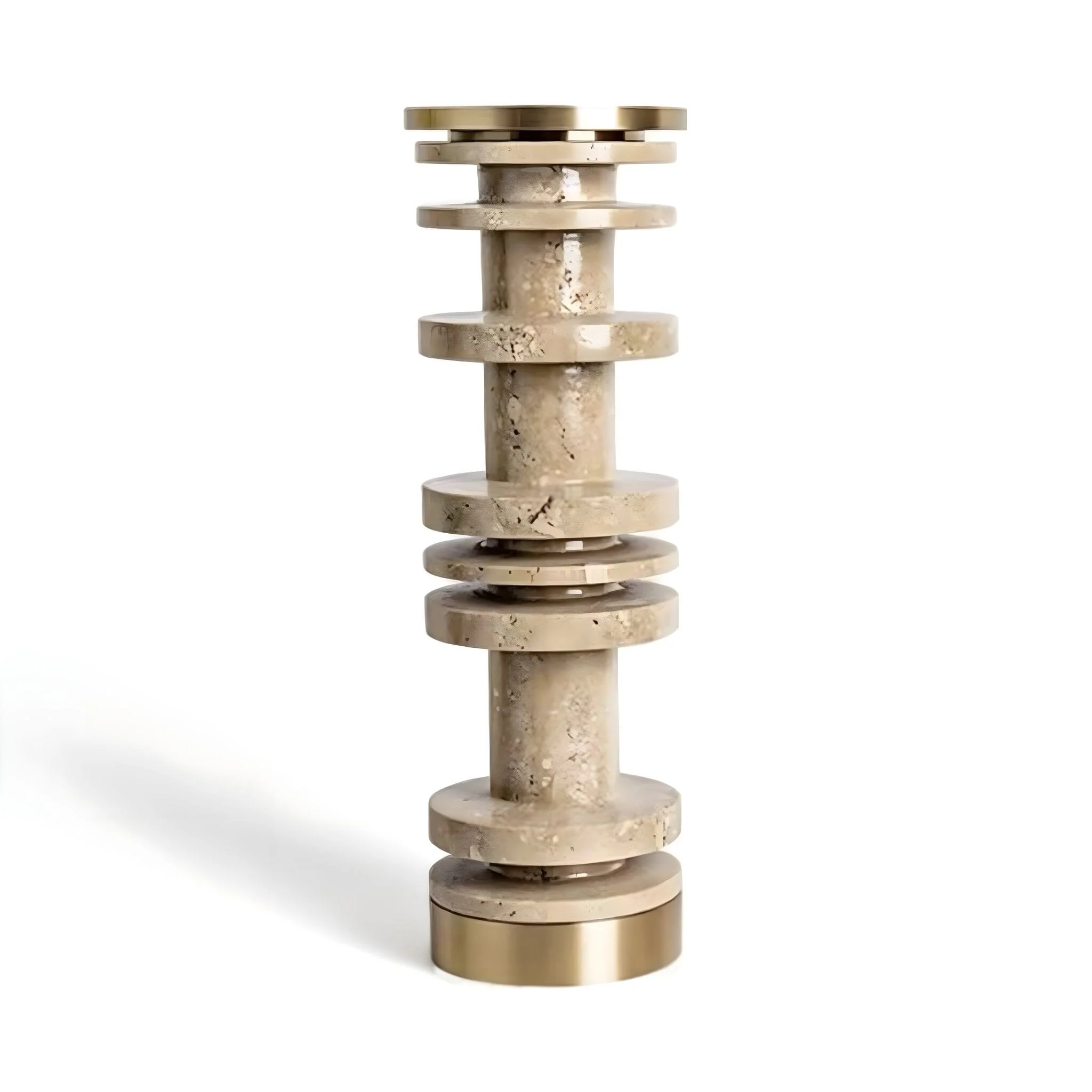 Chiara Travertine Candle Holder - Image 7