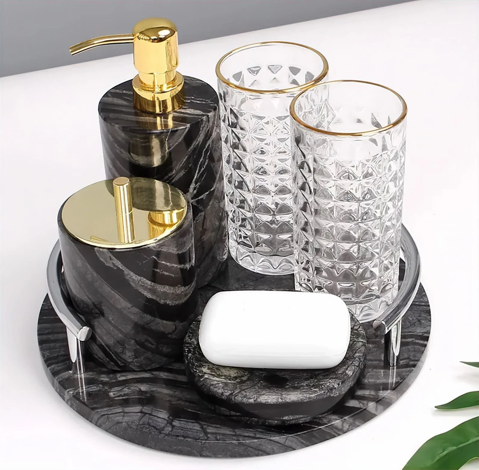 Midnight Bathroom Accessories Collection - Image 2