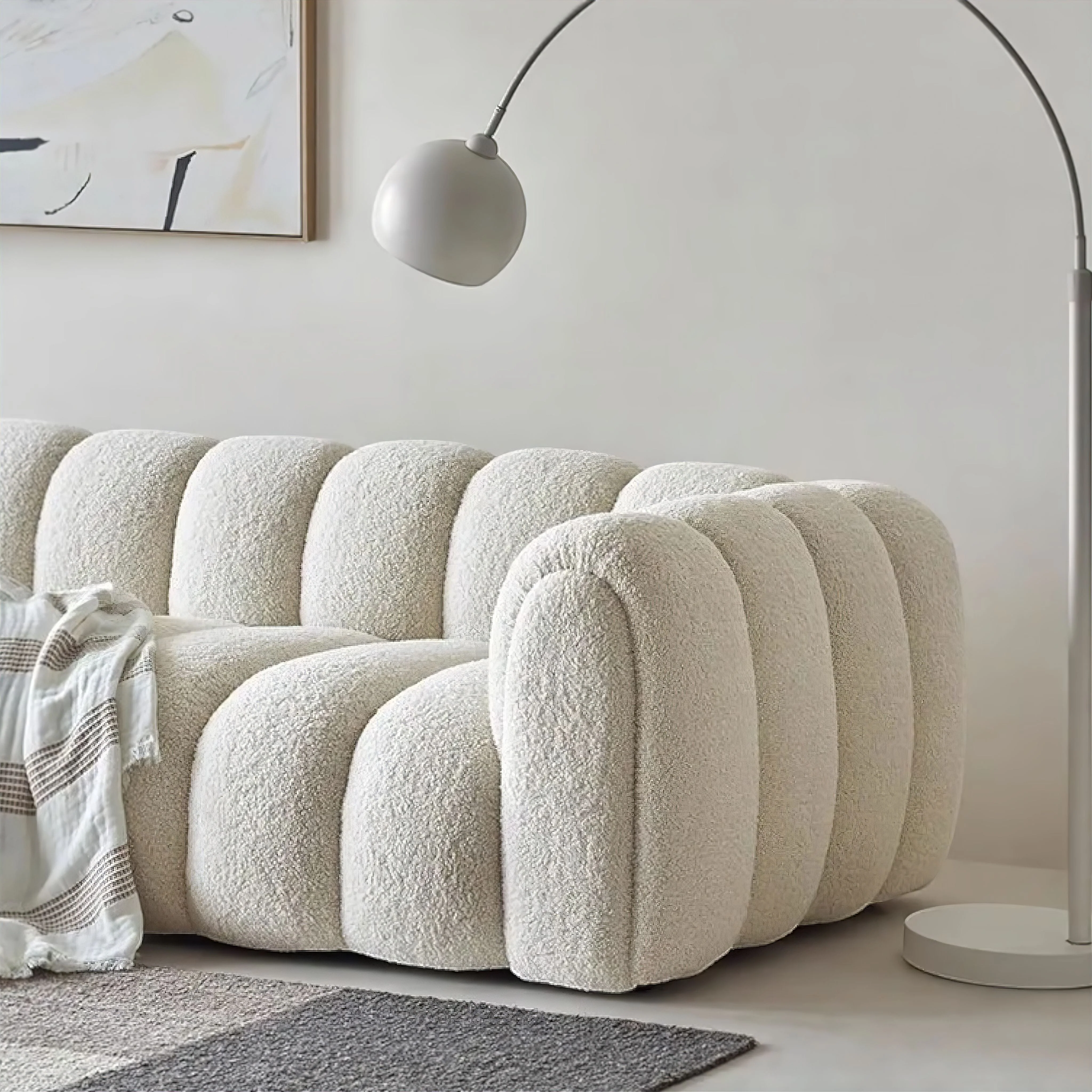 Alcide Bouclé Sofa - Image 10