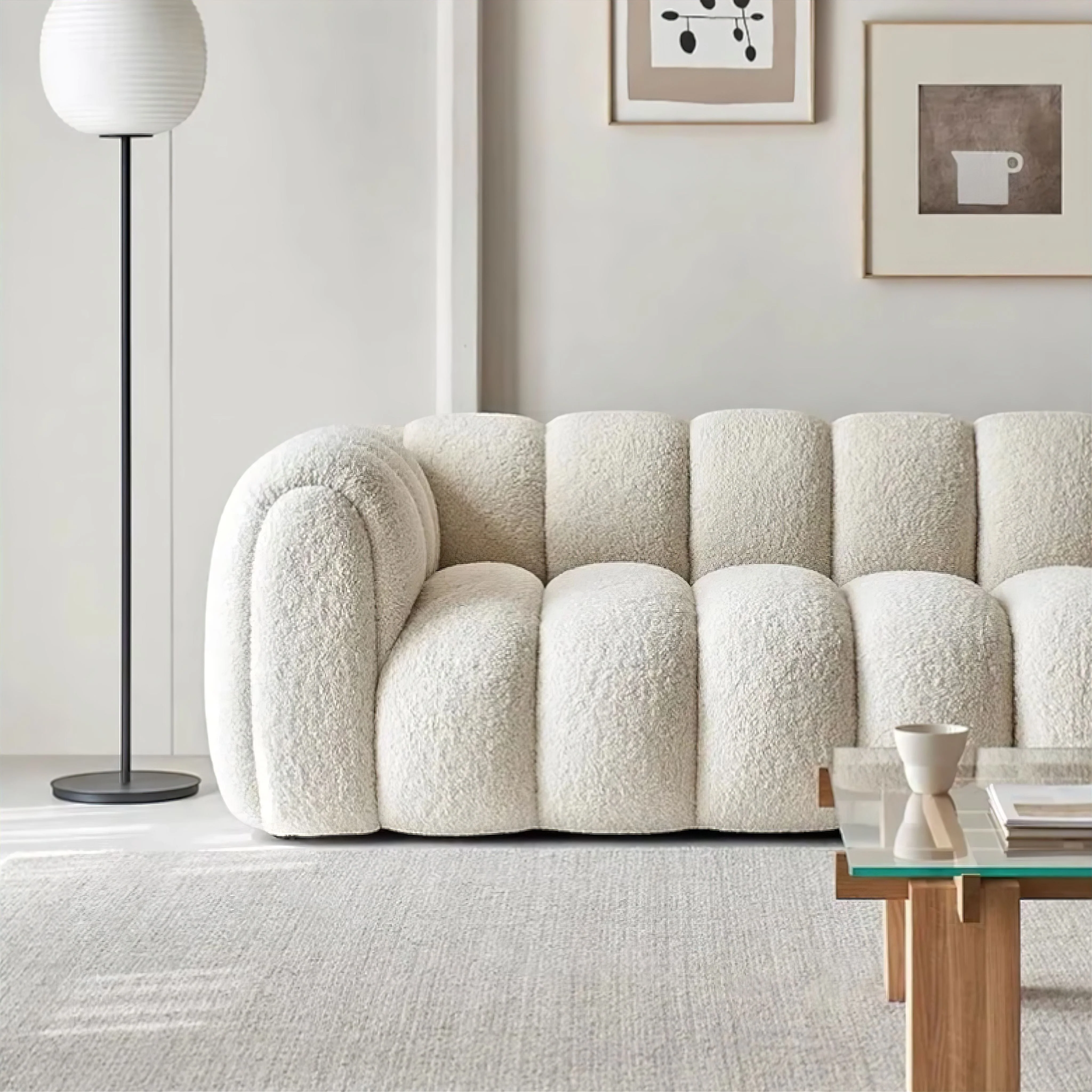 Alcide Bouclé Sofa - Image 6