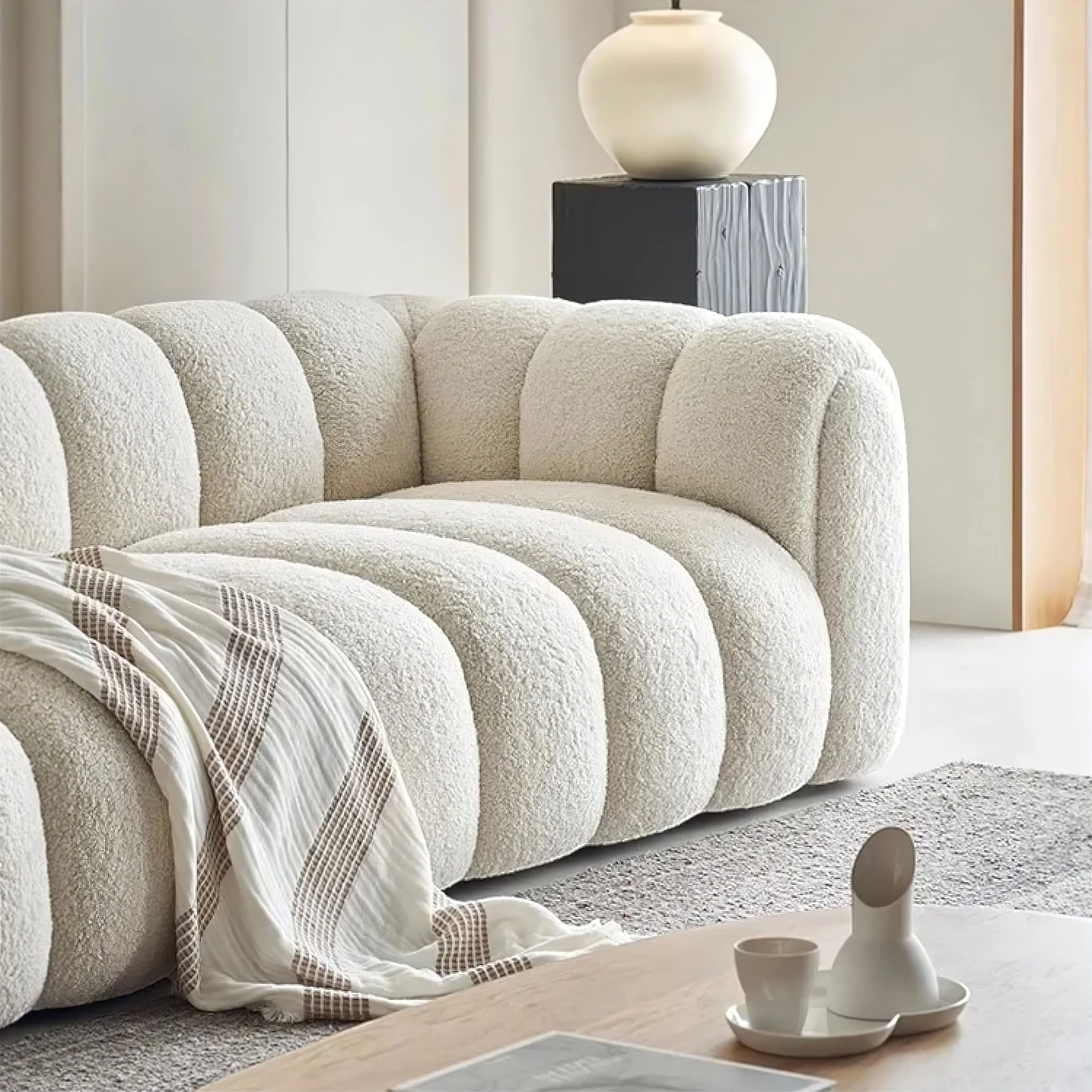 Alcide Bouclé Sofa - Image 8