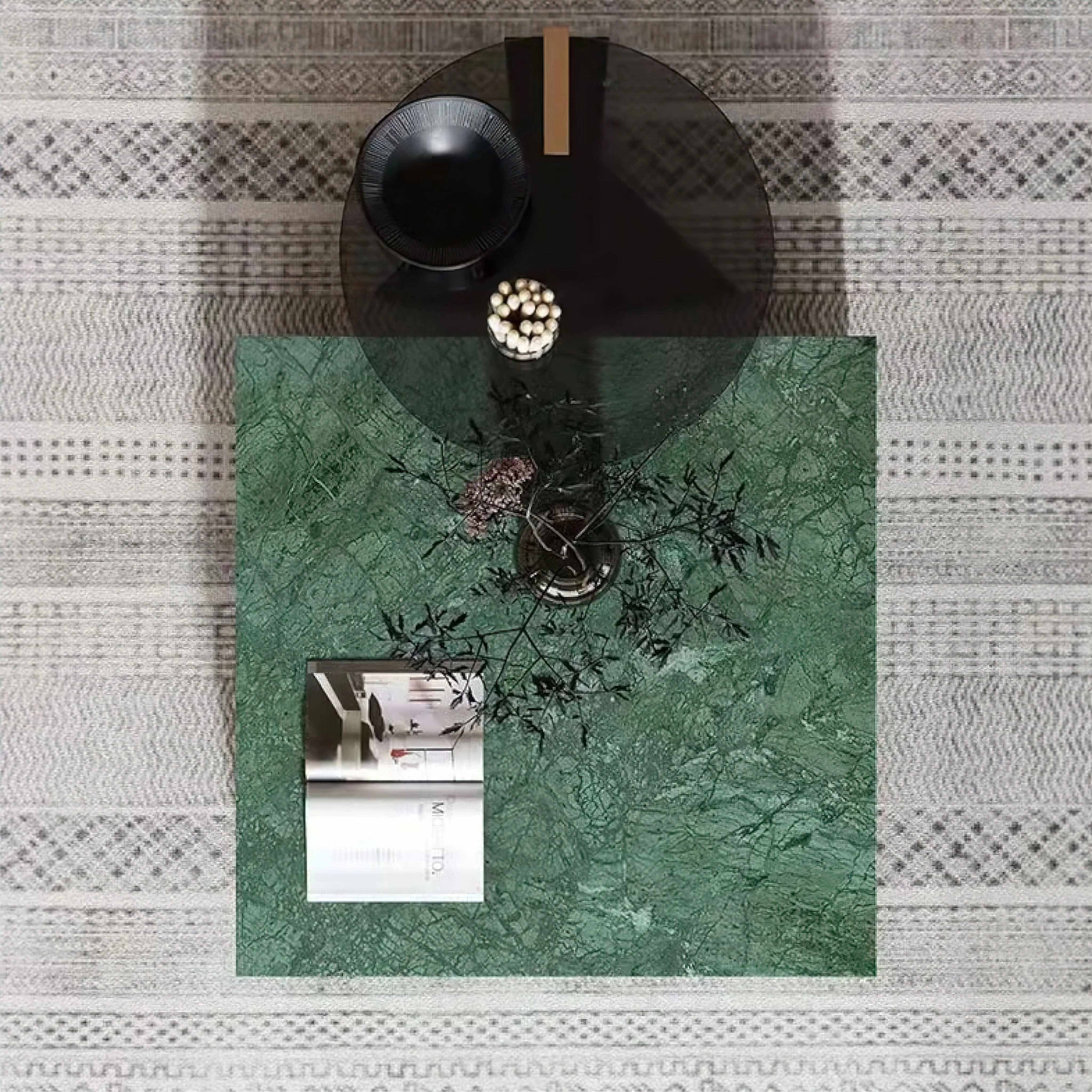 Emerald Marble Coffee Table - Image 3
