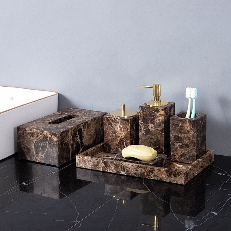Emperador Dark Marble Bathroom Collection - Image 3