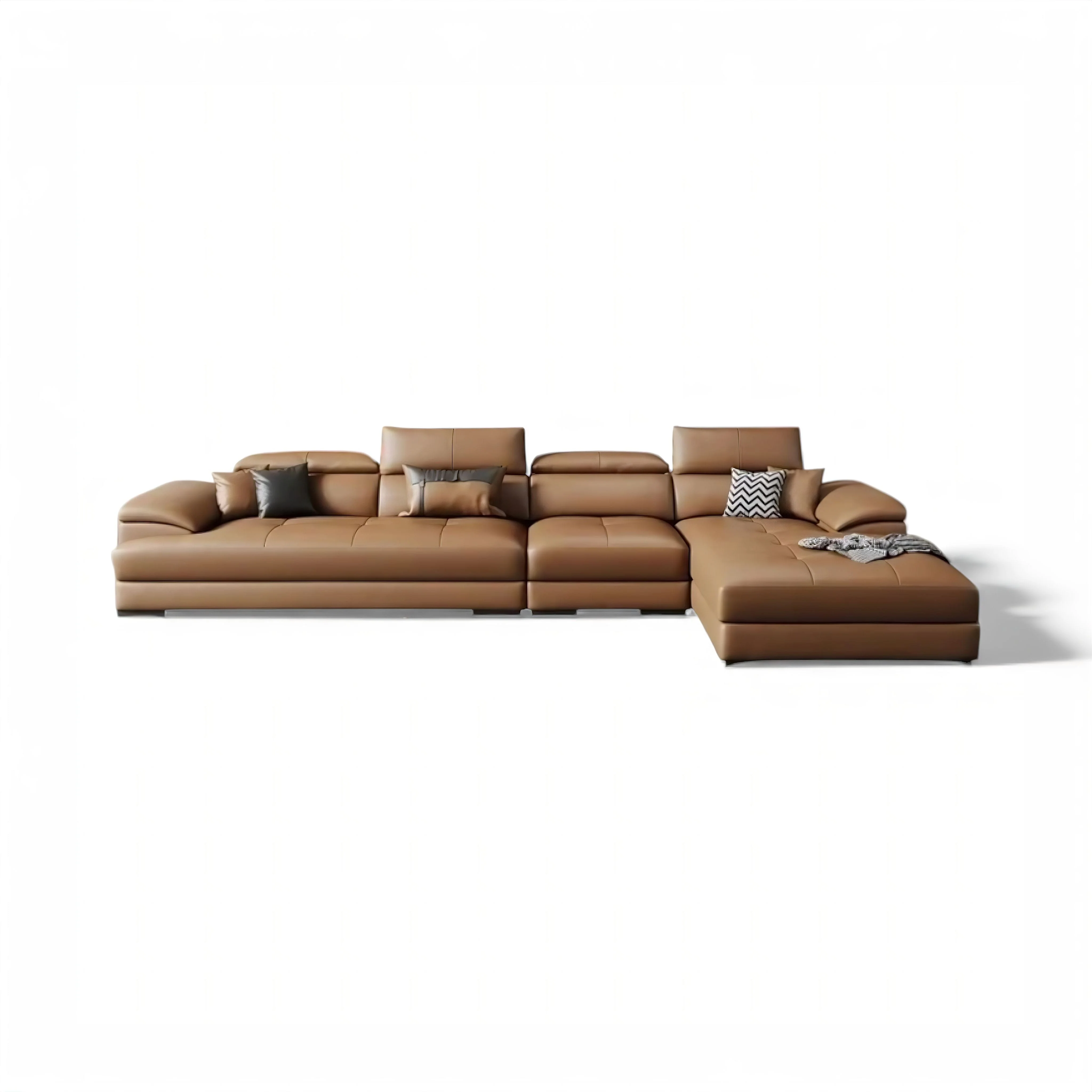 Gaetan Leather Sofa - Image 11