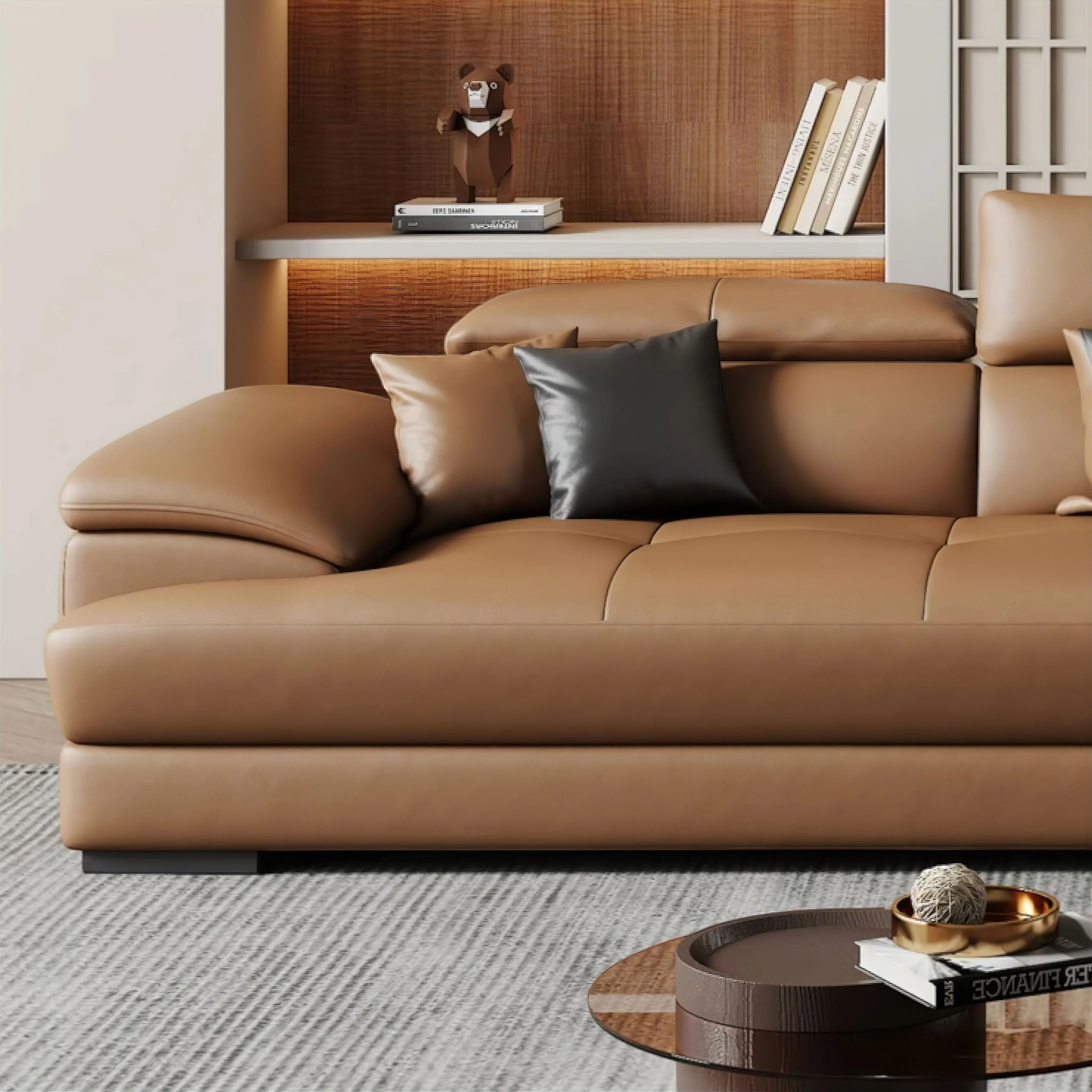 Gaetan Leather Sofa - Image 7