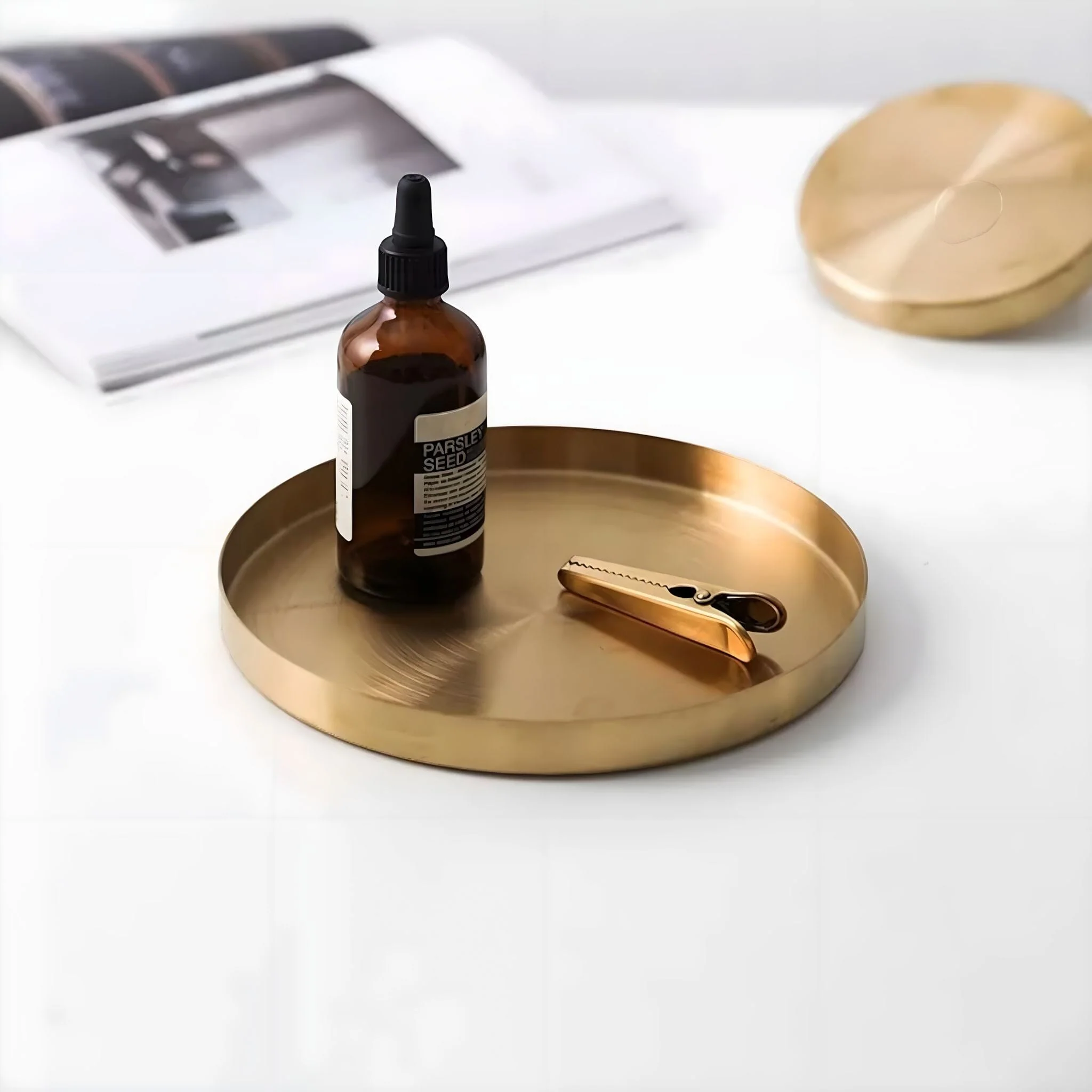 Golden Round Organiser Tray - Image 5