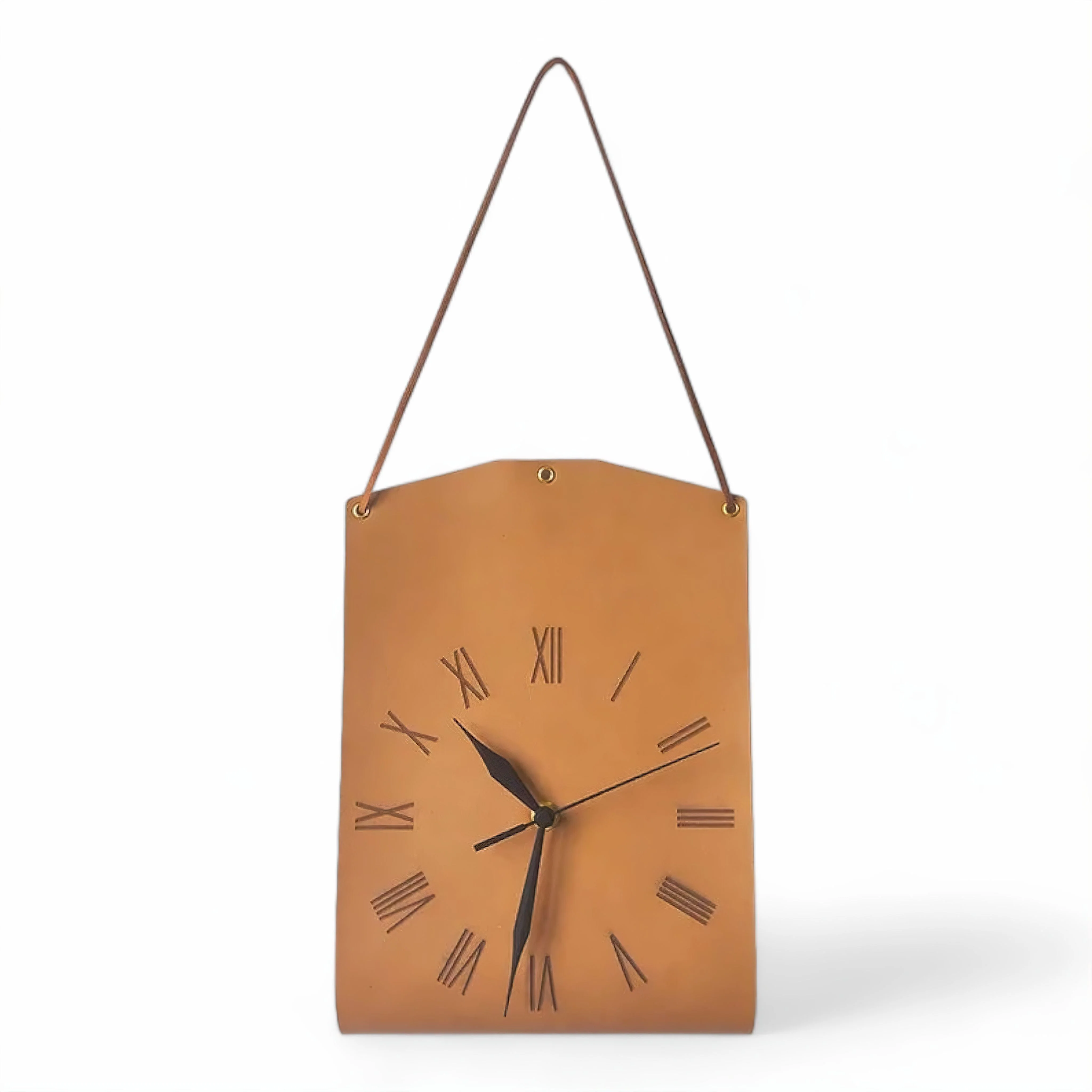 Leather Look Wall Clock - Image 7