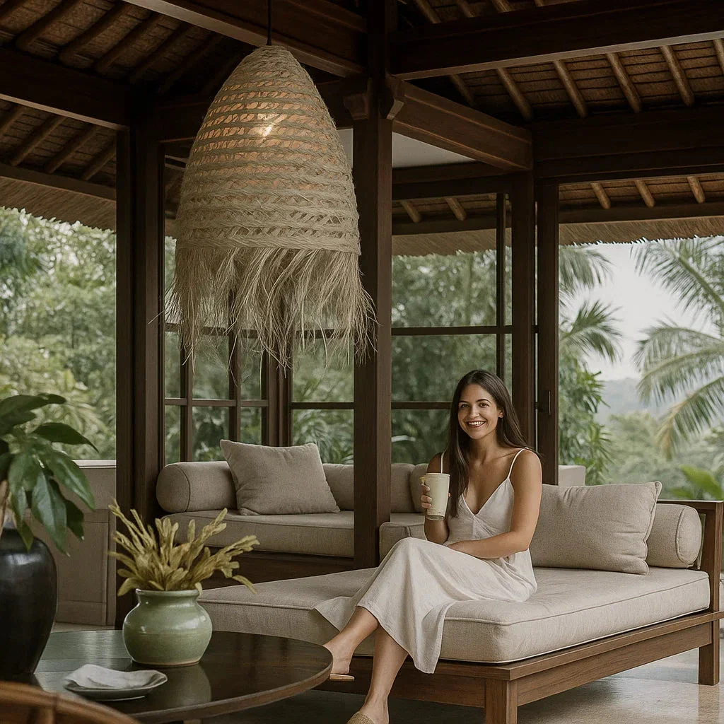 Miriam Rattan Pendant Light