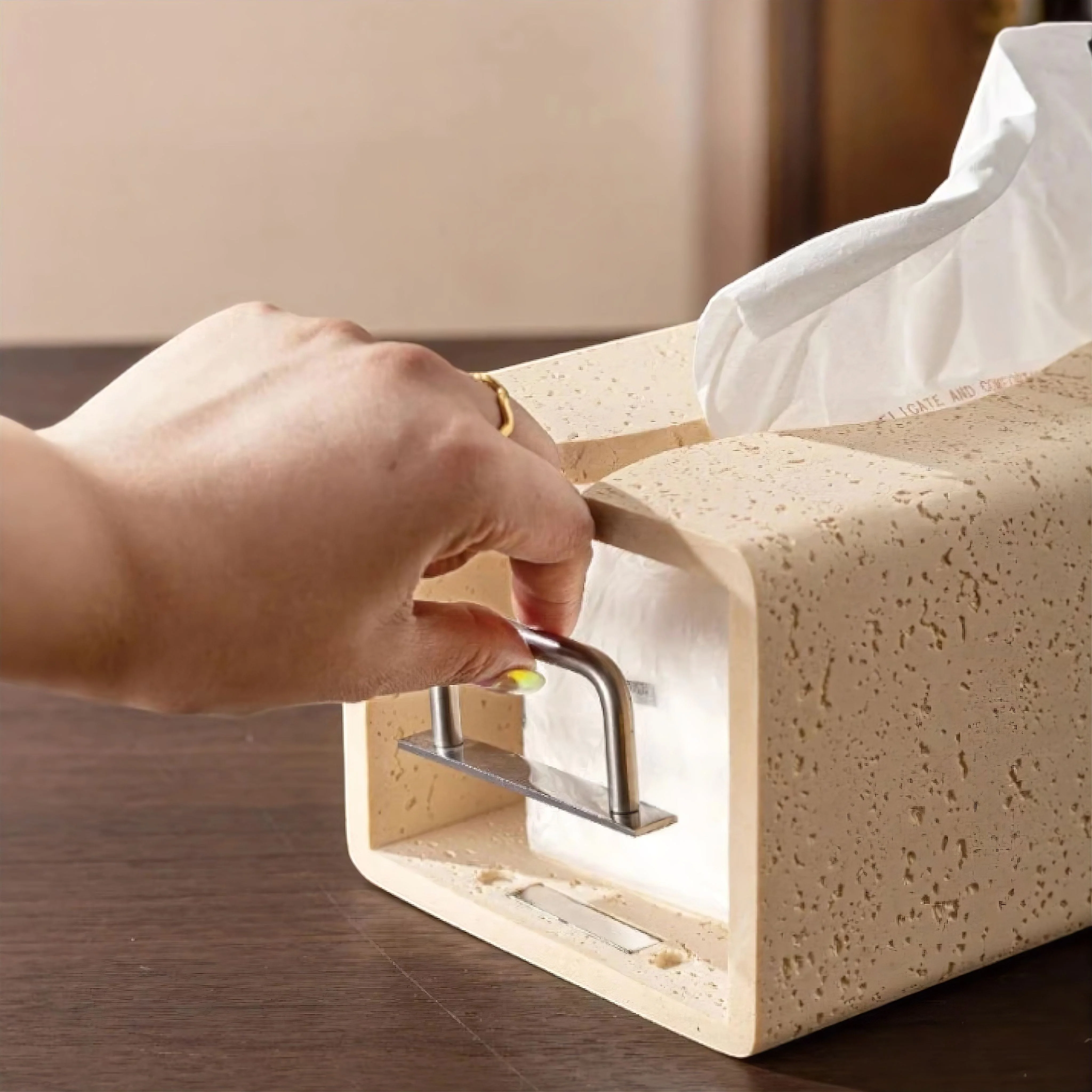 Morena Travertine Tissue Box - Image 5