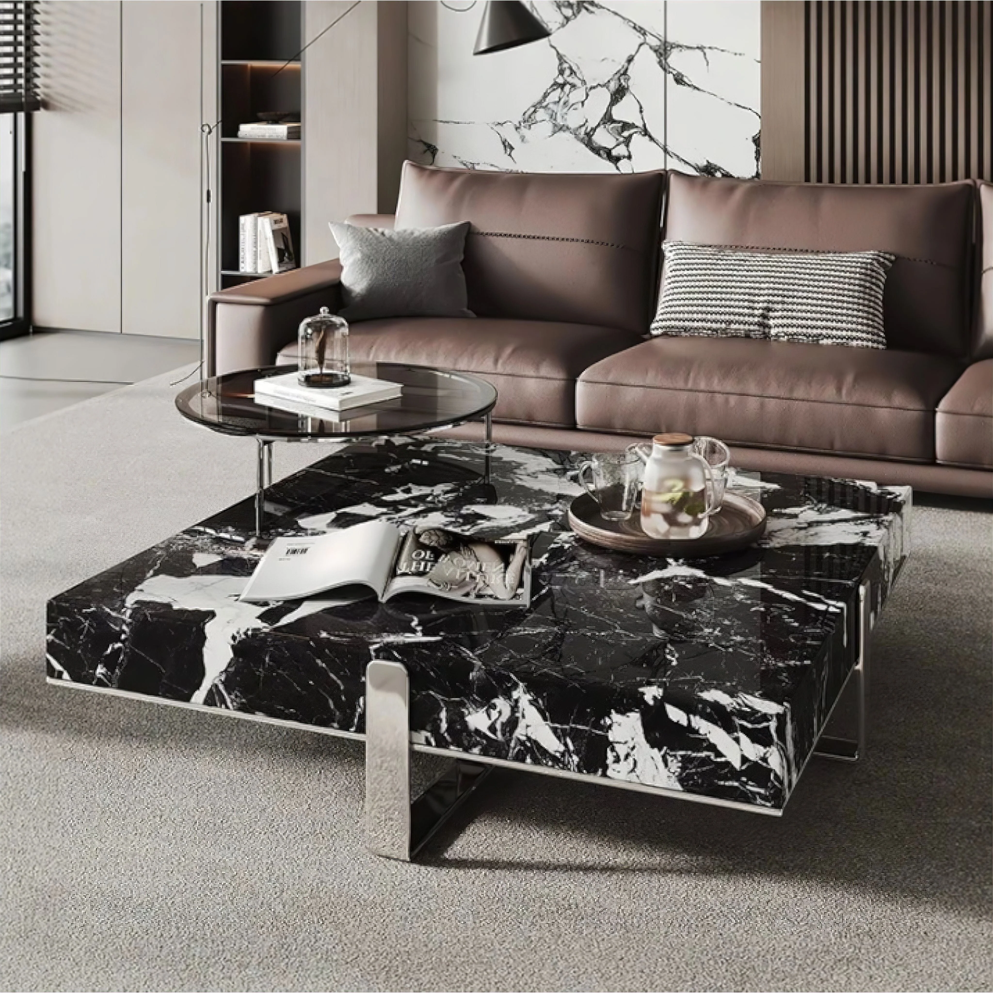 Zelda Marble Coffee Table - Image 3