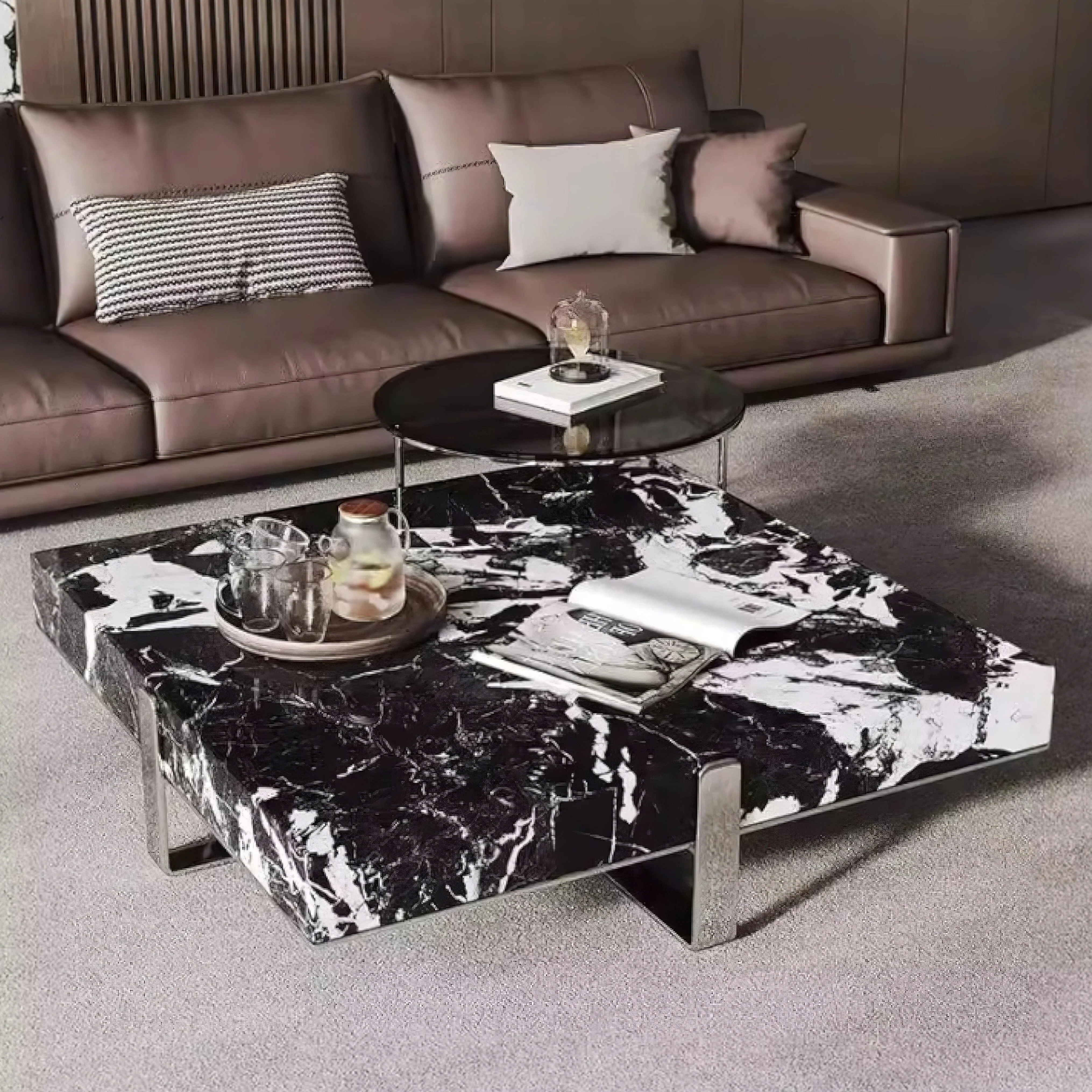 Zelda Marble Coffee Table - Image 4