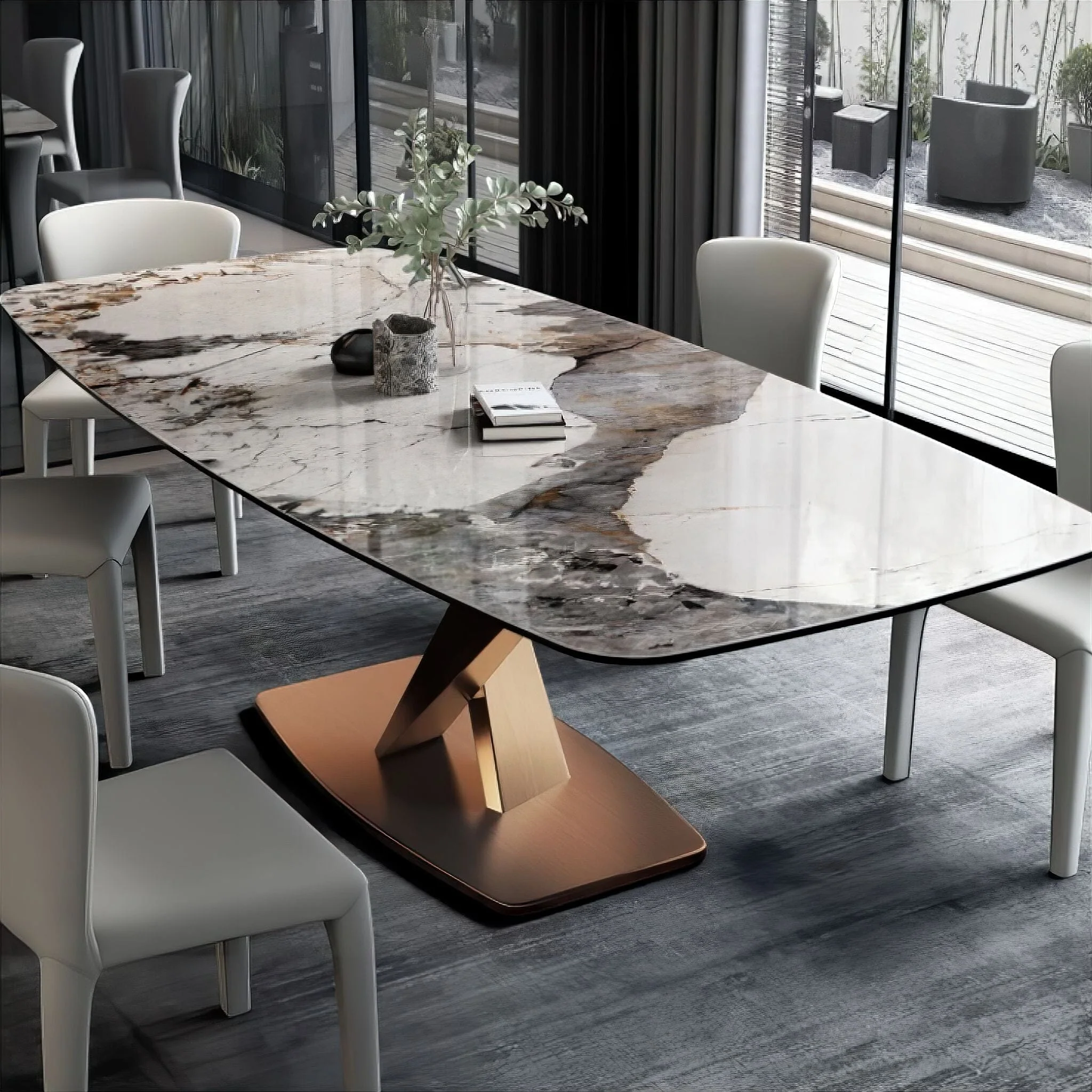 Josiane Marble Dining Table - Image 4