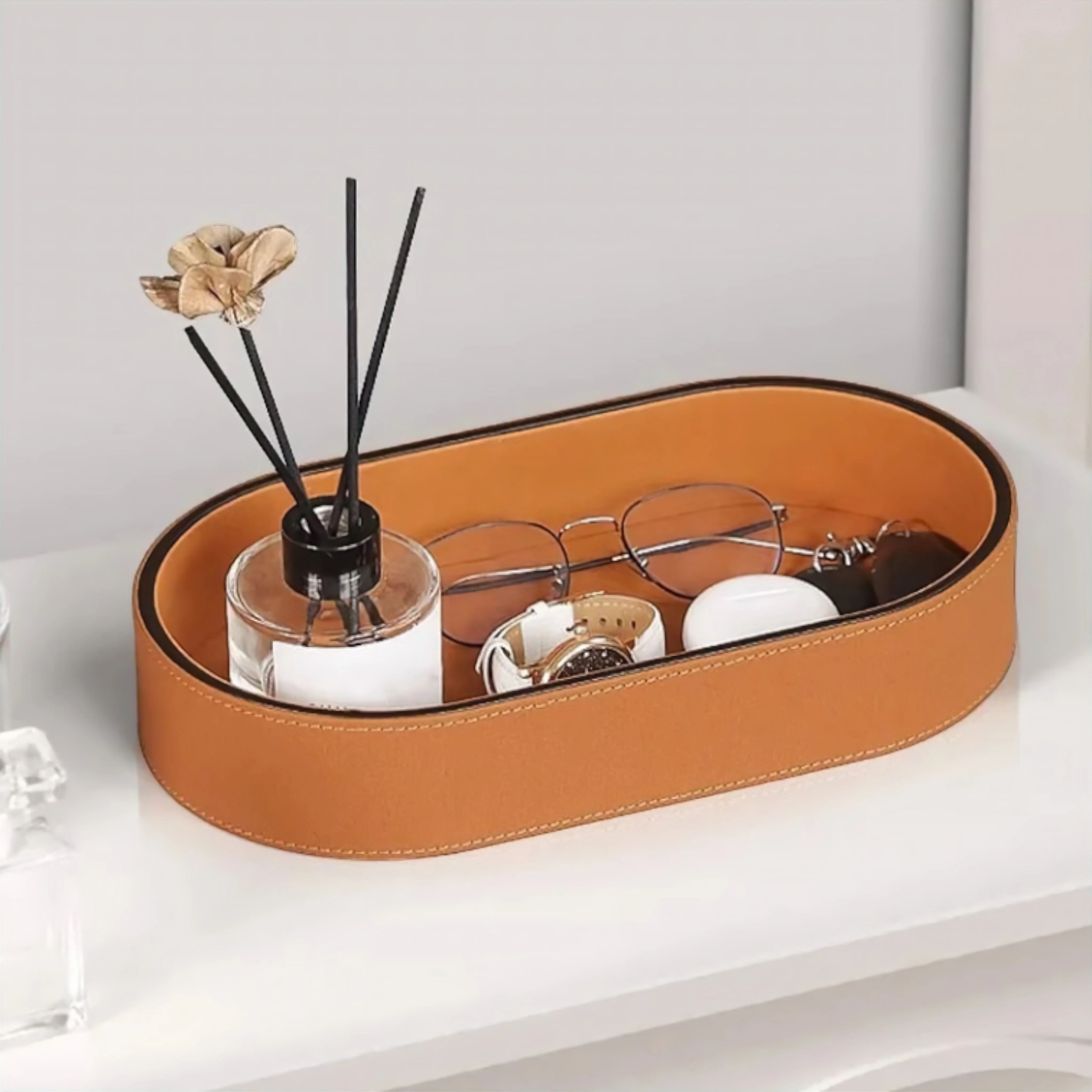 Leather Organiser Tray - Image 3