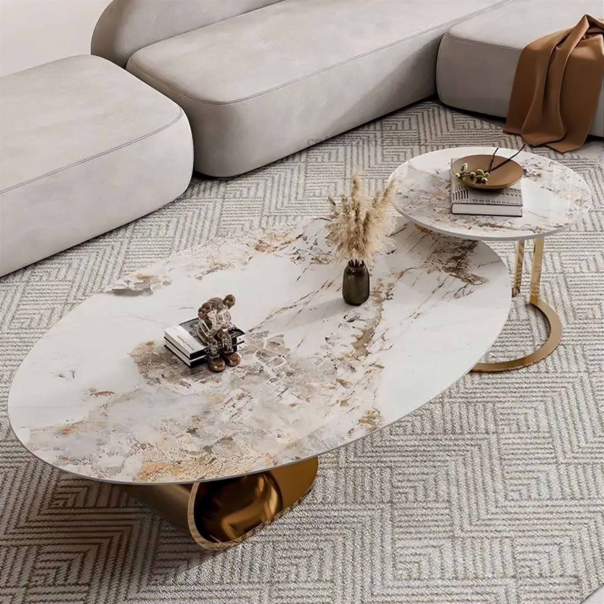 Livia Marble Coffee Table - Image 4