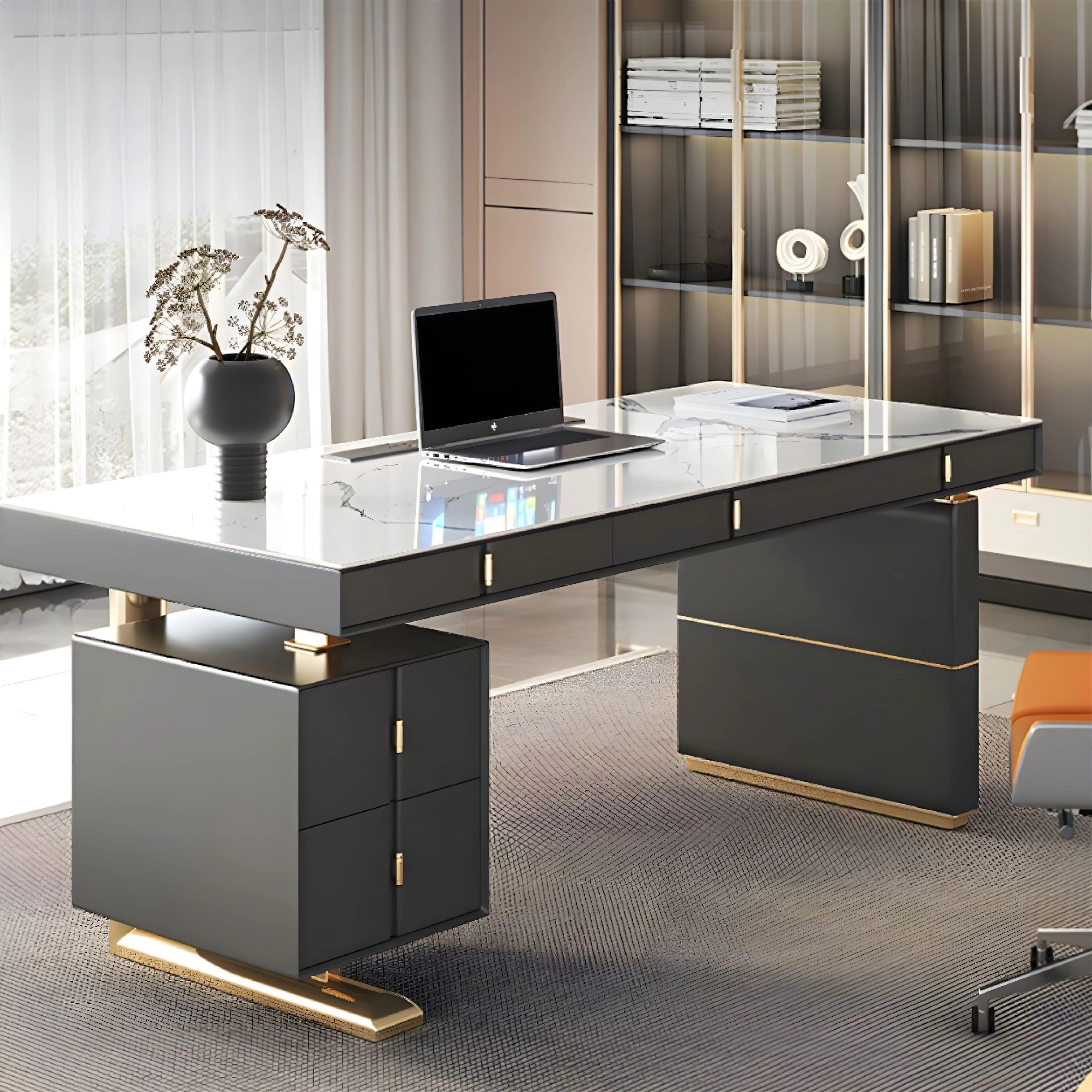 Loredana Slate Office Desk - Image 4