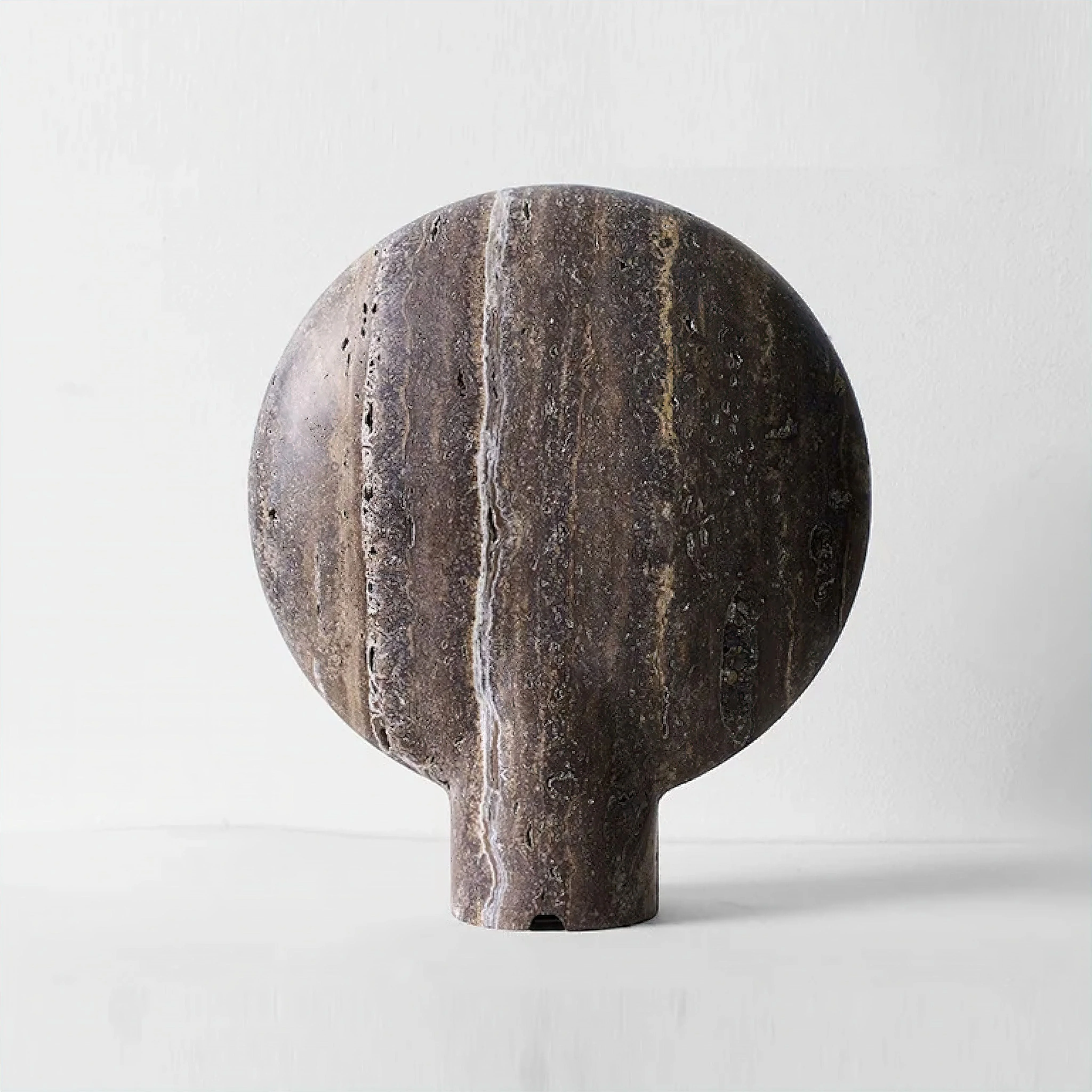 Travertine Dish Lamp - Image 4