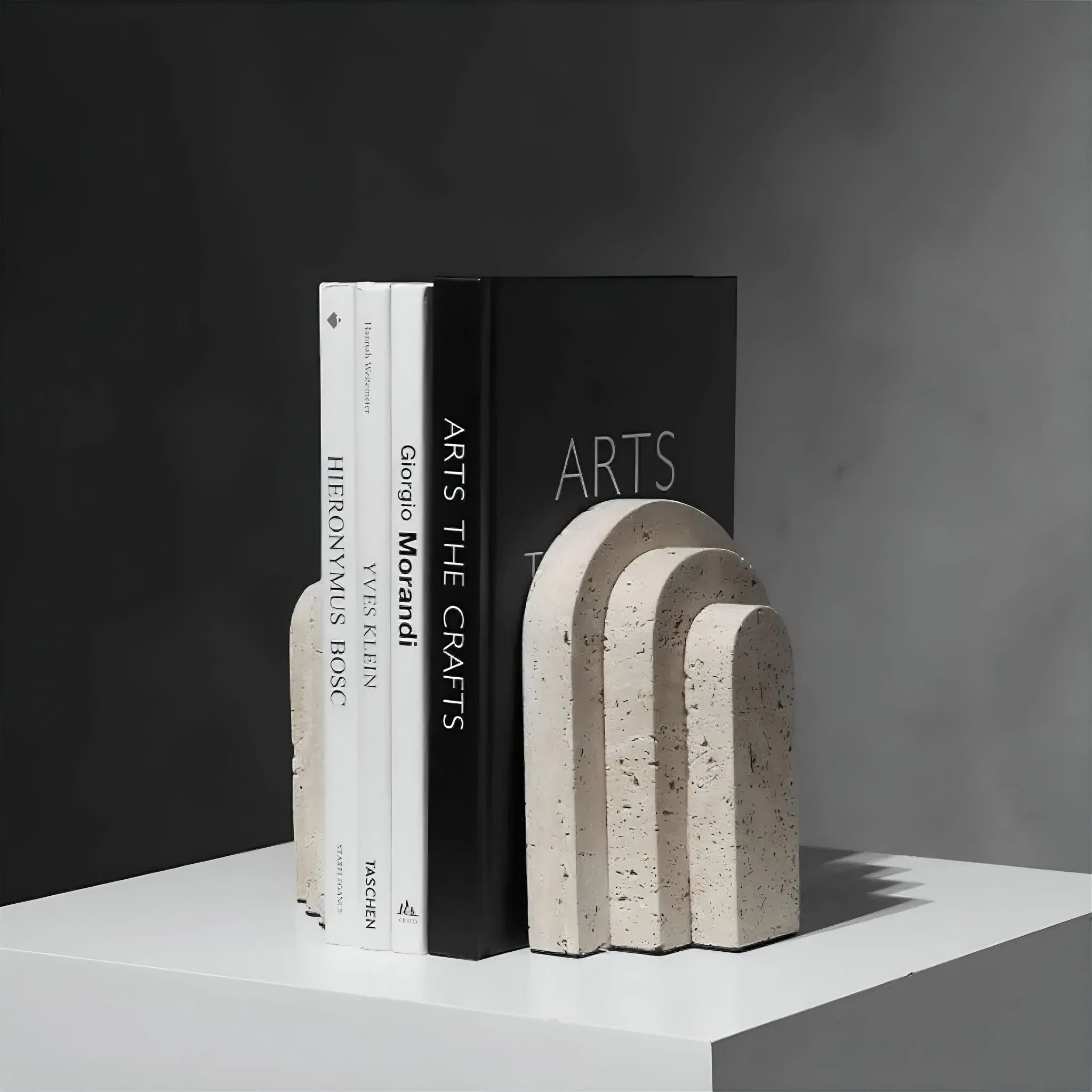 Natural Travertine Bookends Set - Image 4