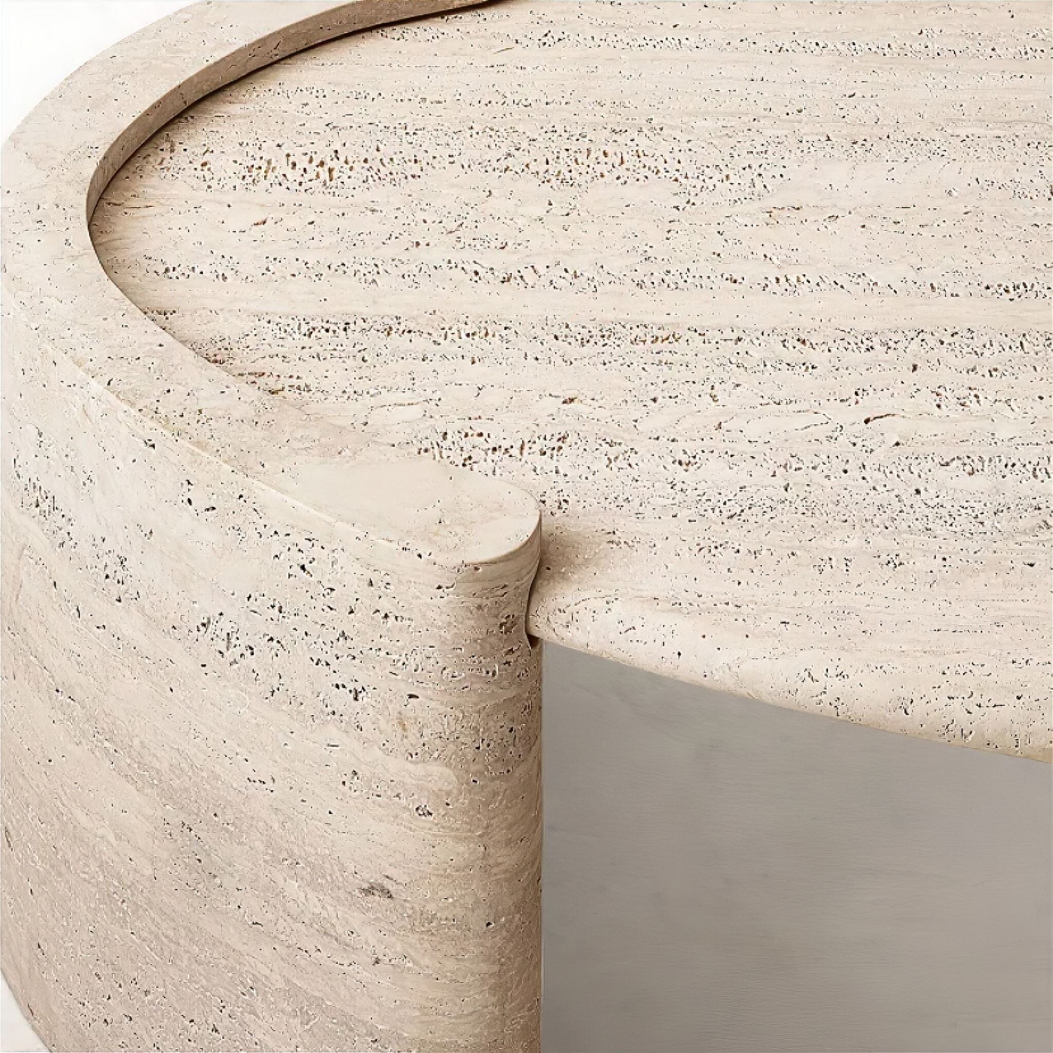 Violette Travertine Coffee Table - Image 4