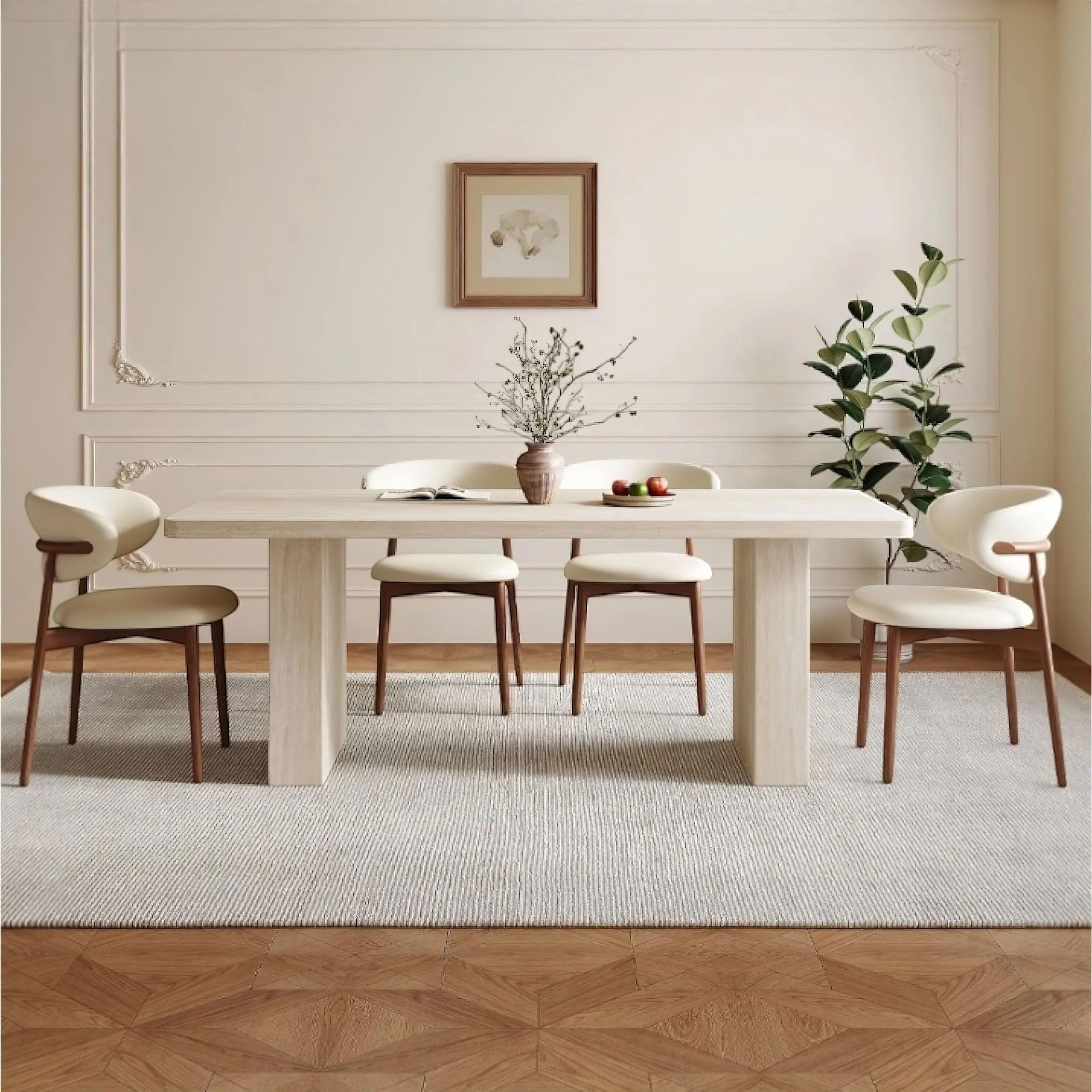 Adelmo Travertine Dining Table - Image 4