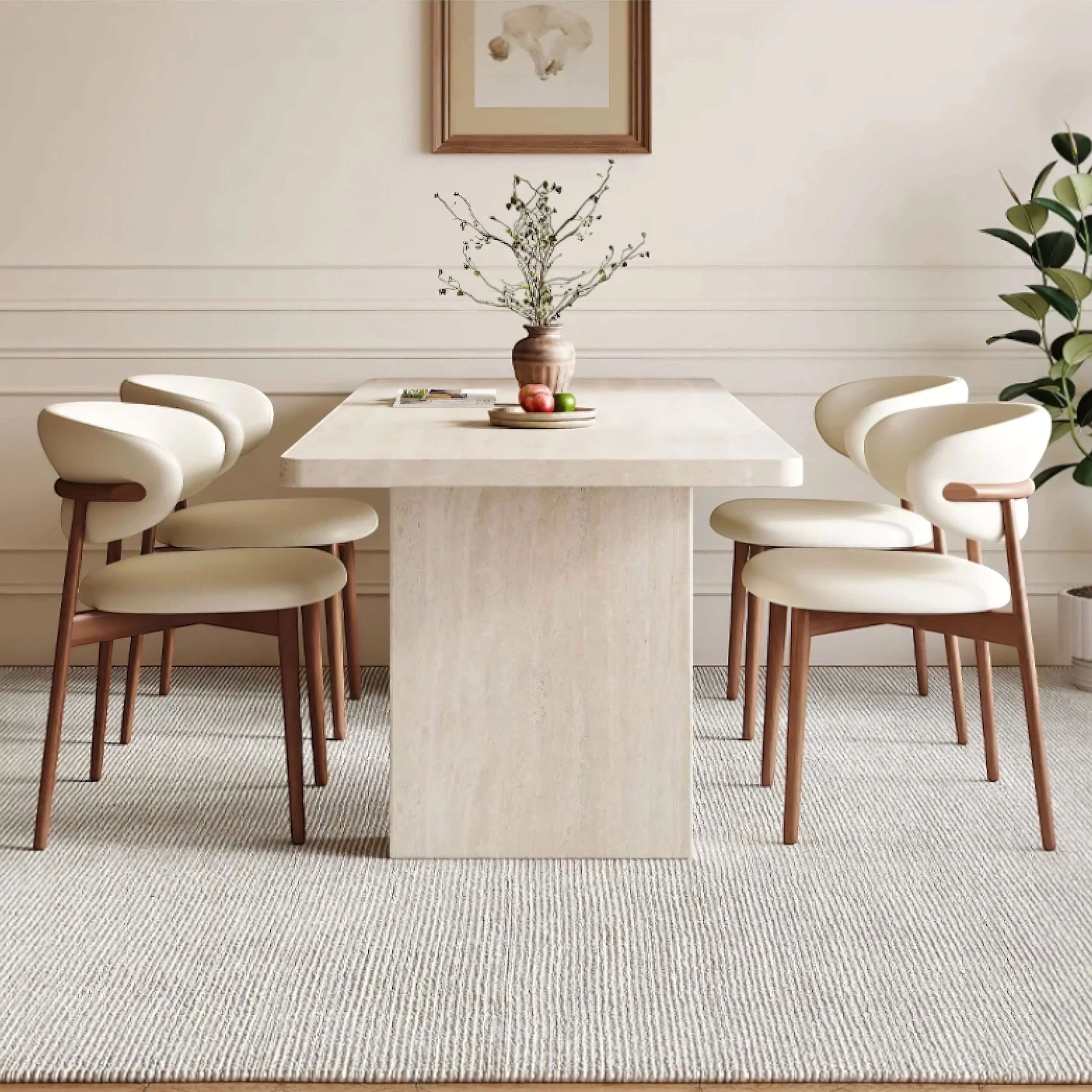 Adelmo Travertine Dining Table - Image 5