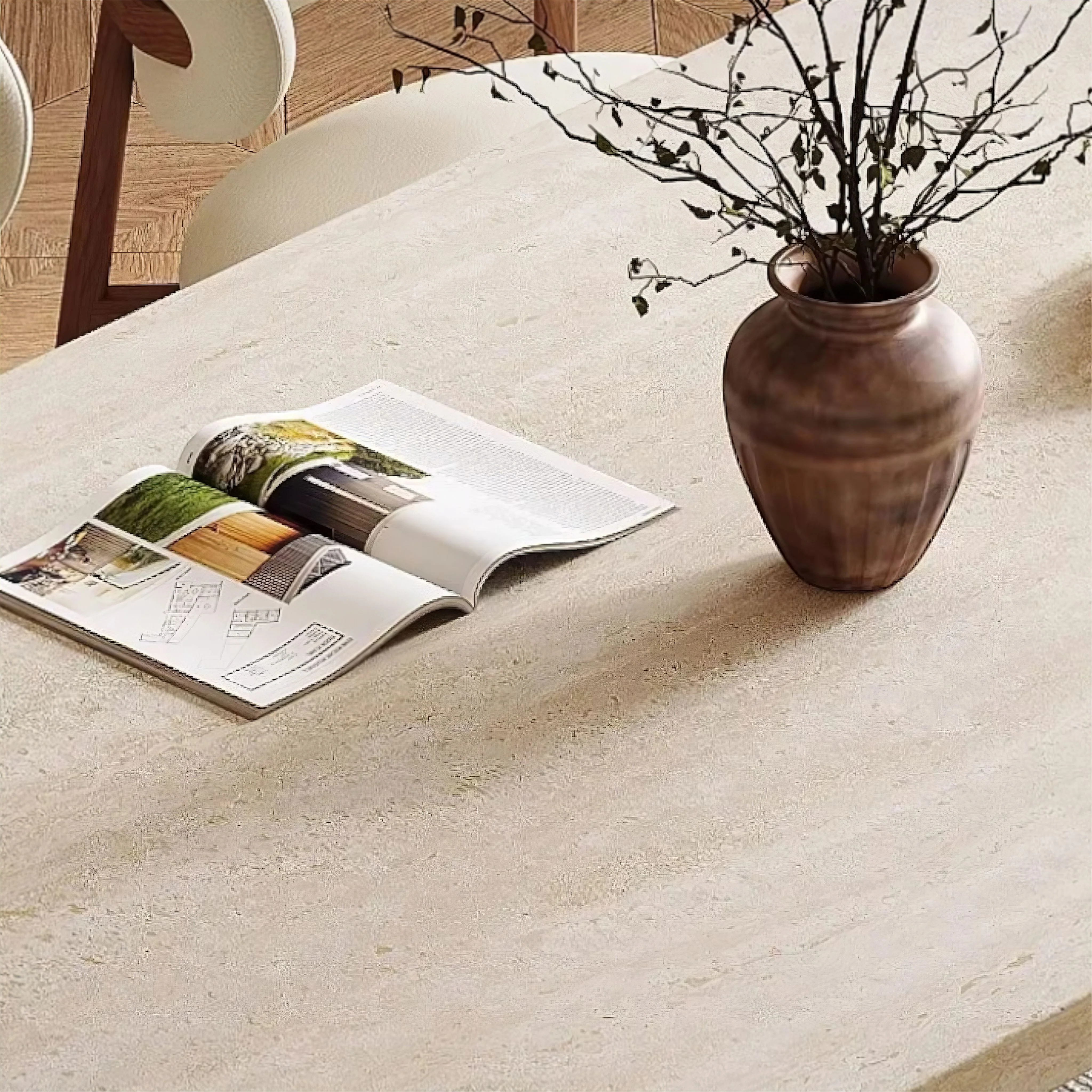 Adelmo Travertine Dining Table - Image 7