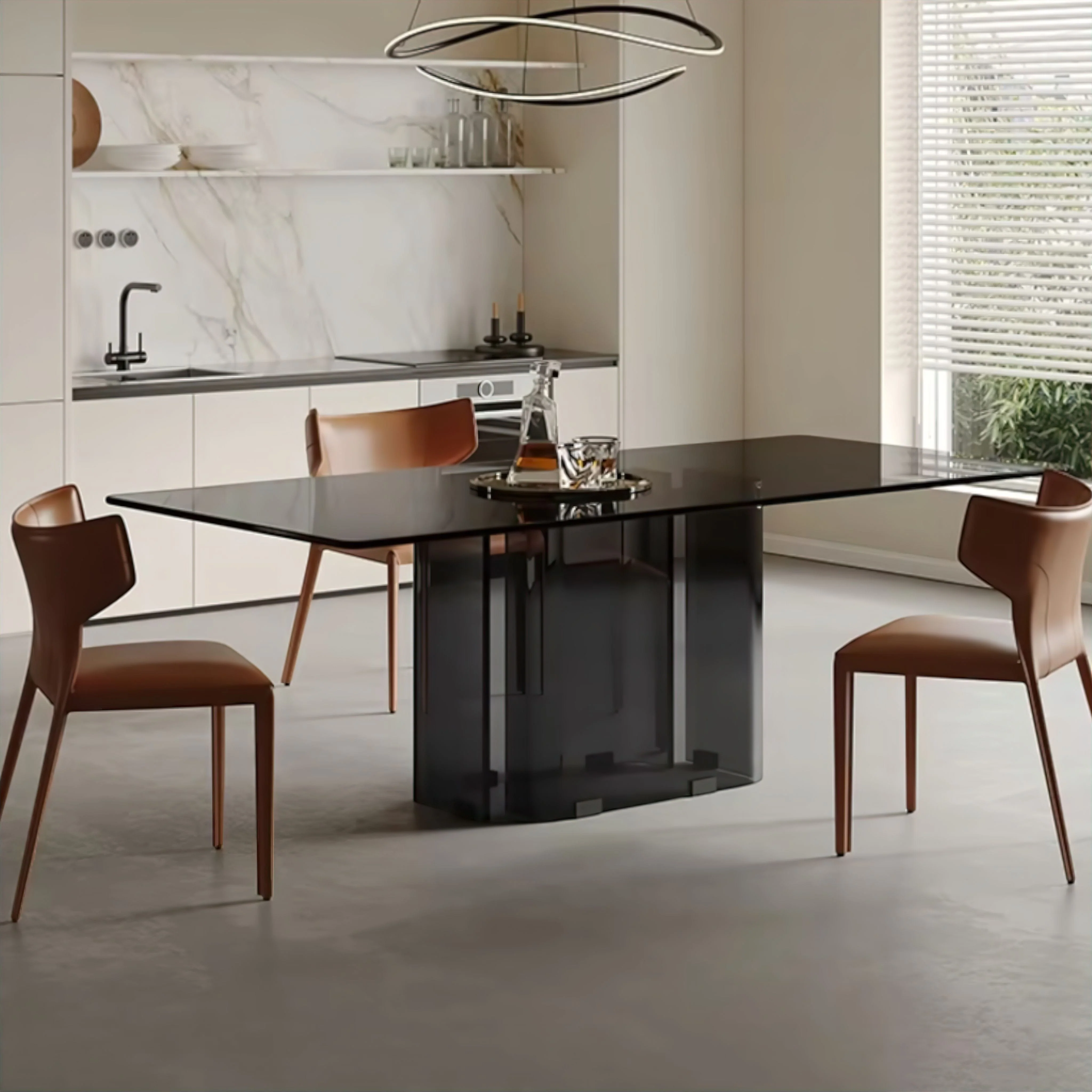 Nicoletta Glass Dining Table