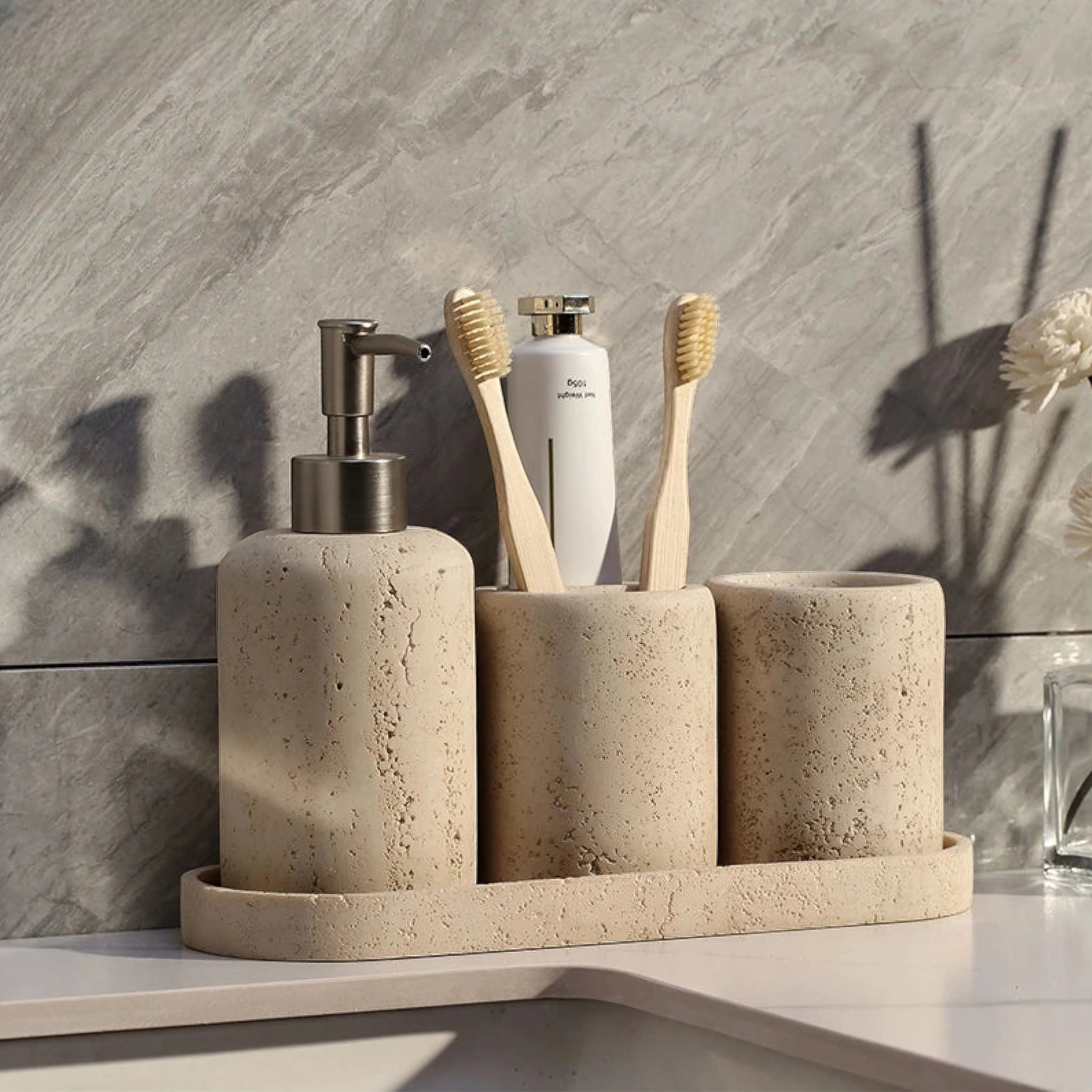 Sandstone Luxe Bathroom Collection