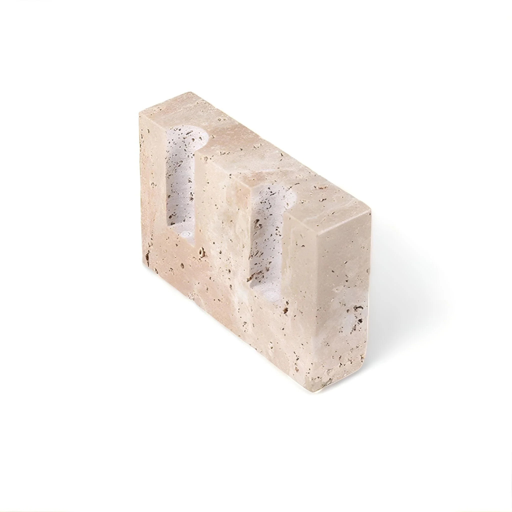 Twin Travertine Candle Holder - Image 5