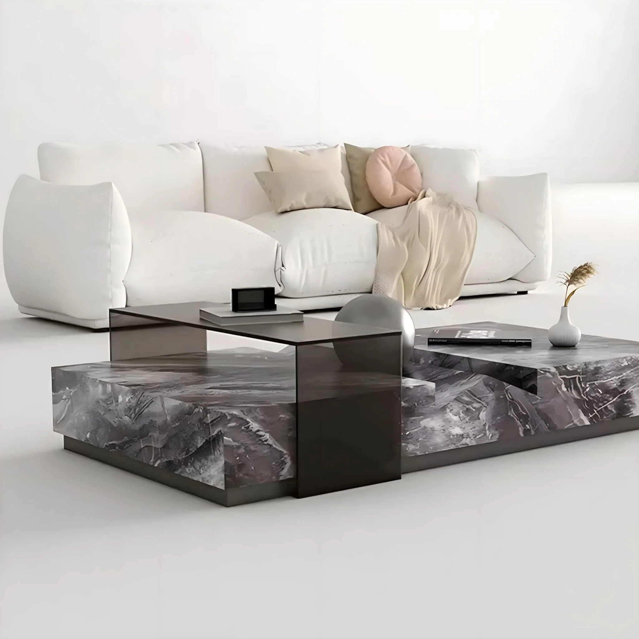 Lucienne Marble Coffee Table - Image 3
