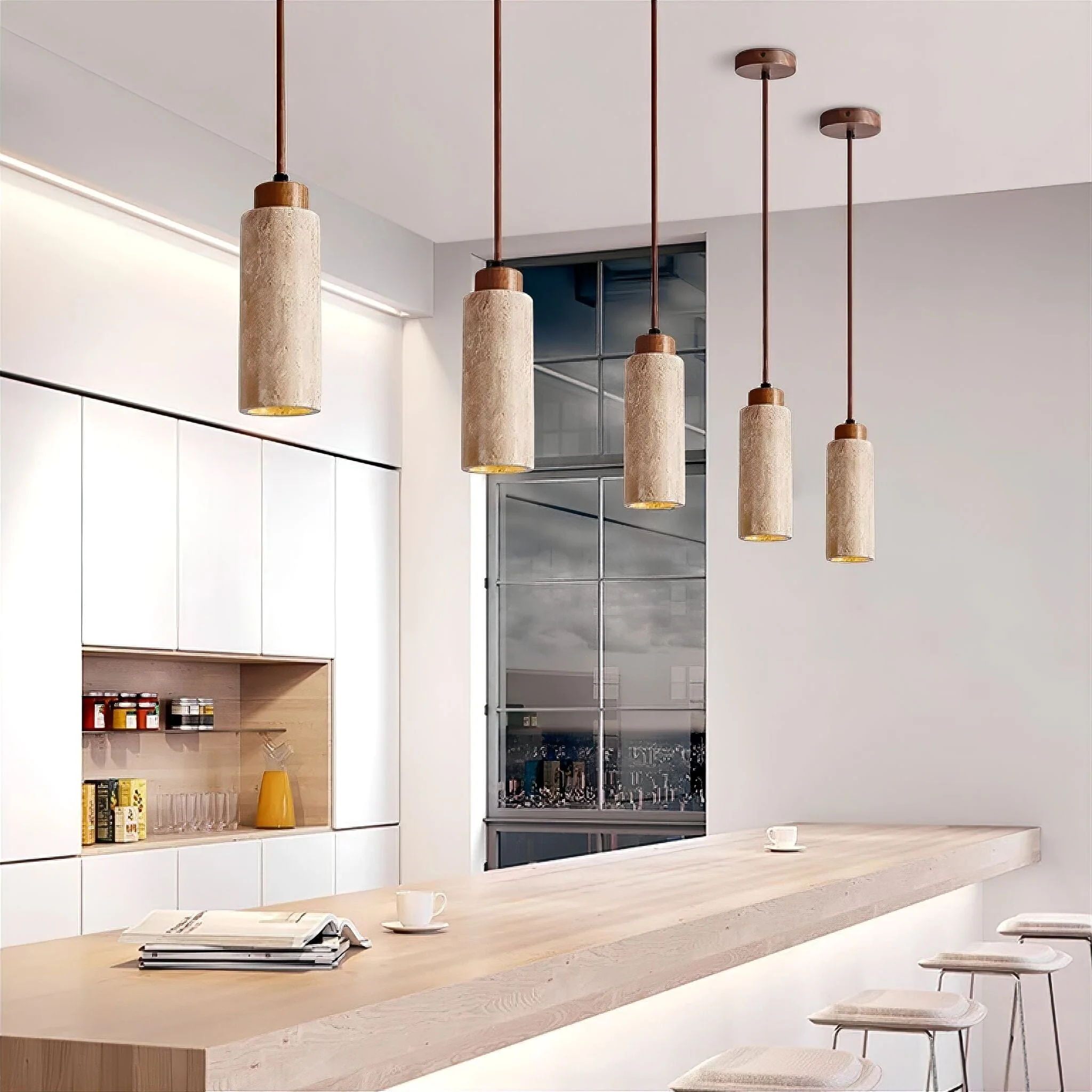 Galatea Travertine Pendant Lamp - Image 2