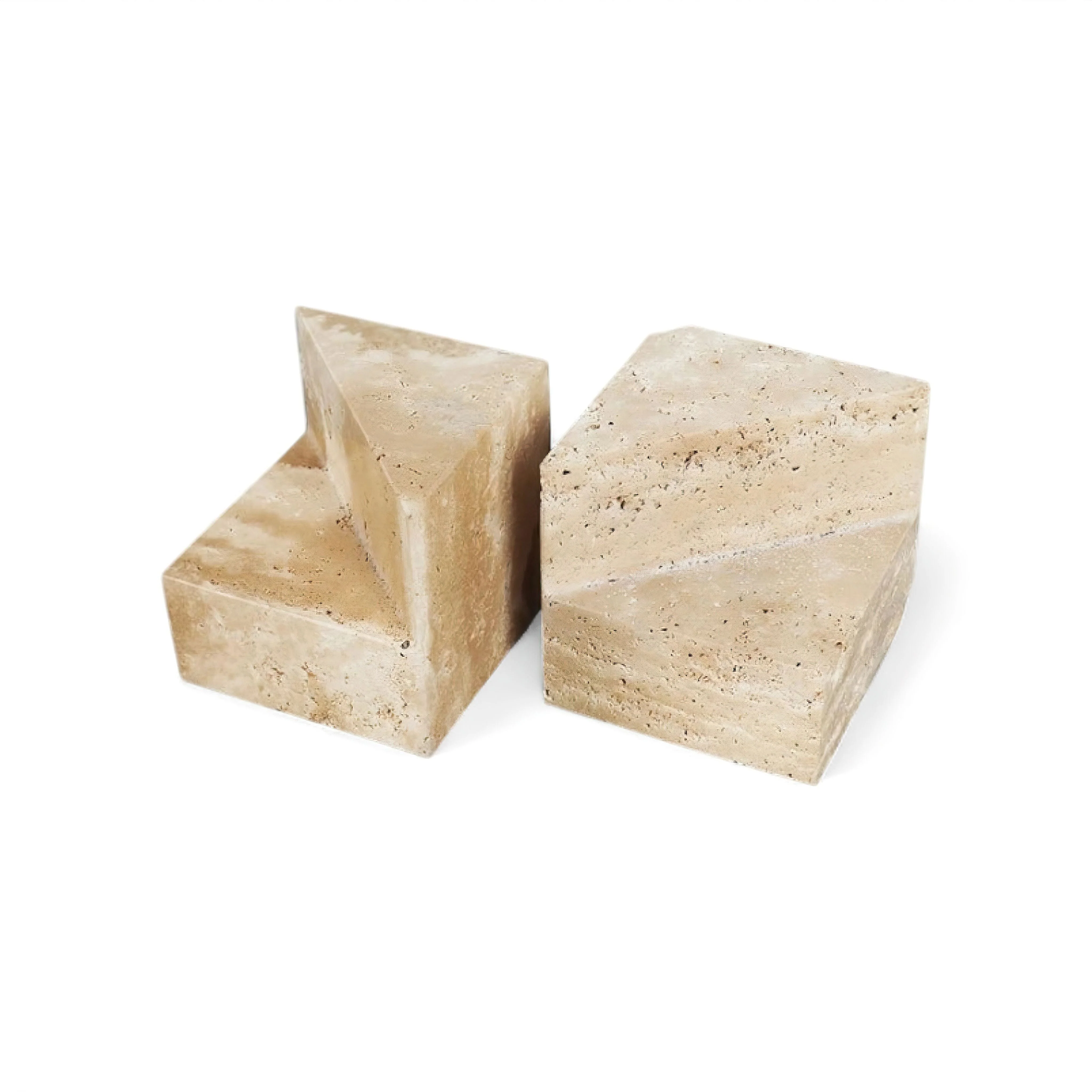 Enzo Travertine Bookends Set - Image 6