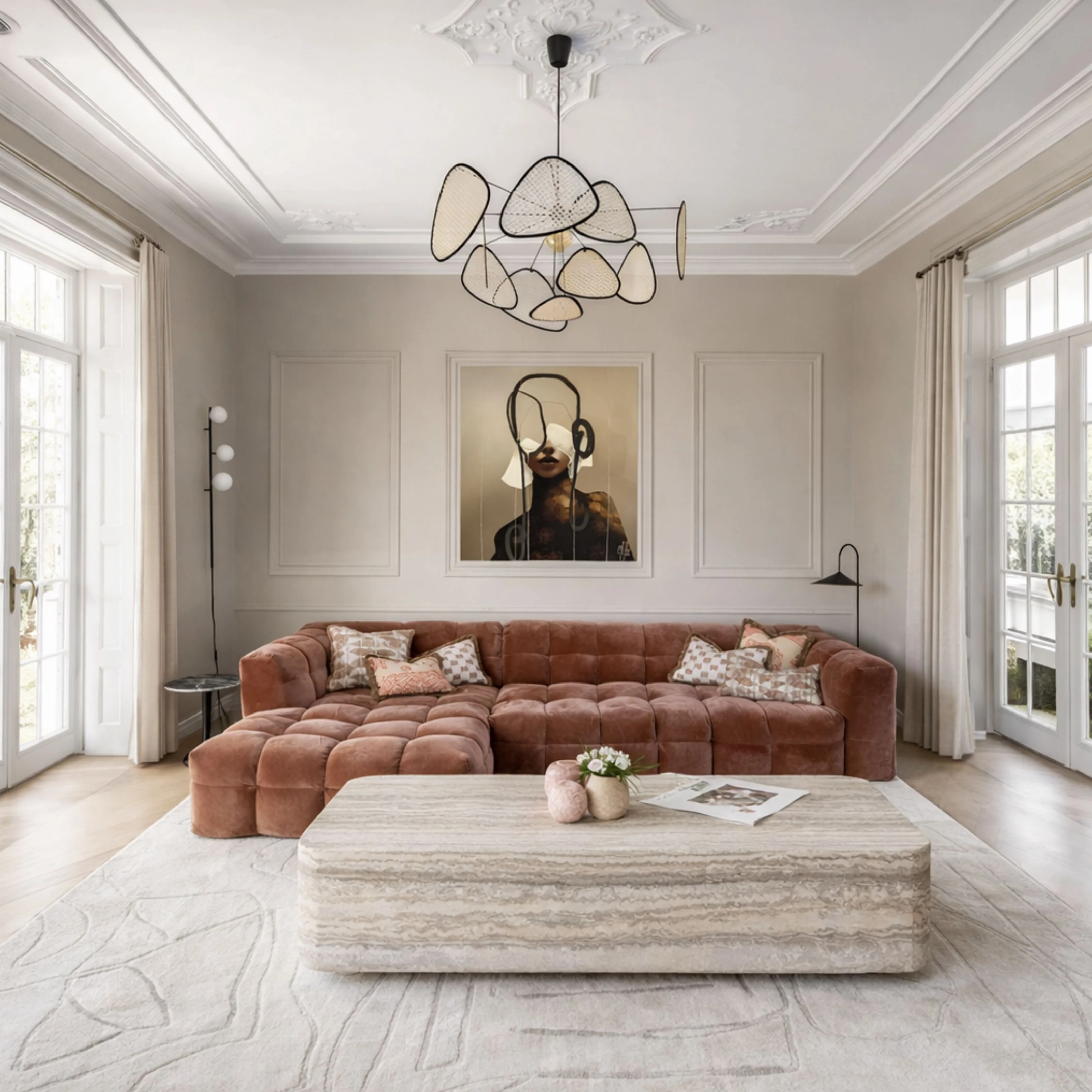 Fanny Travertine Coffee Table - Image 2