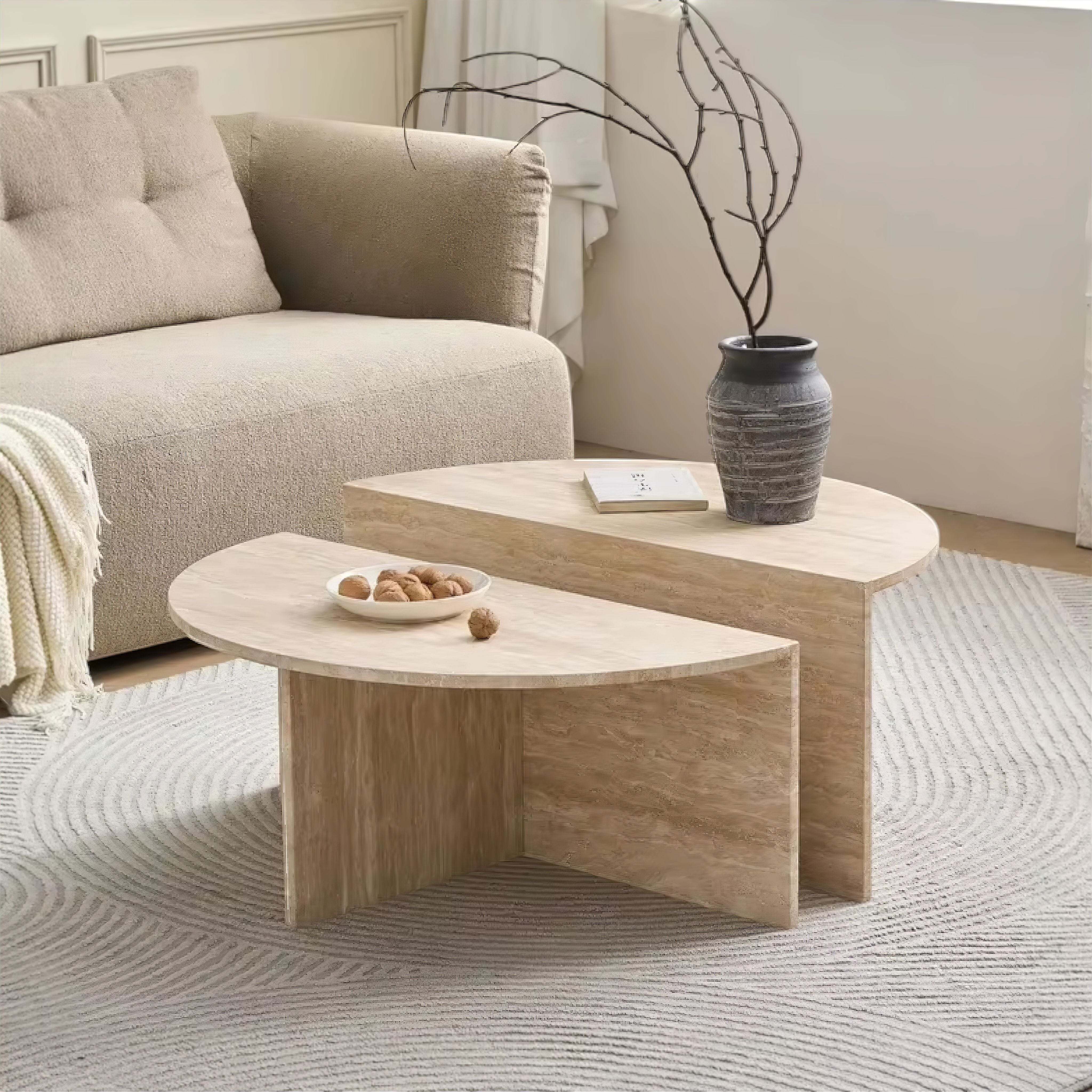 Iva Travertine Coffee Table