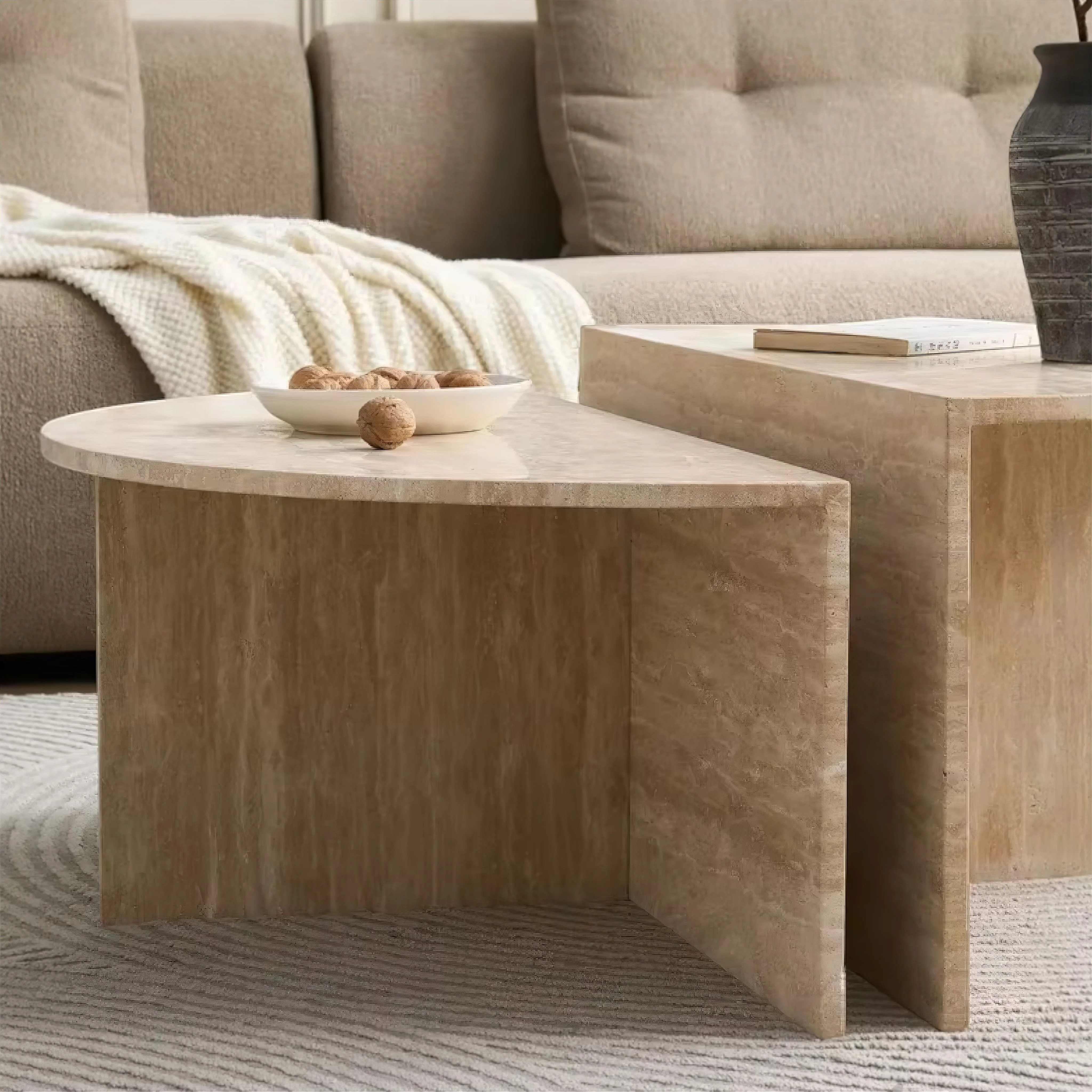 Iva Travertine Coffee Table - Image 6