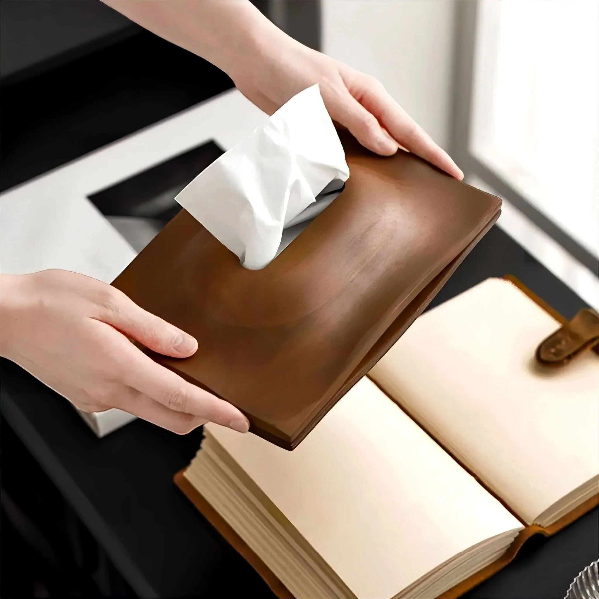 Walnut Tissue Box - Image 4