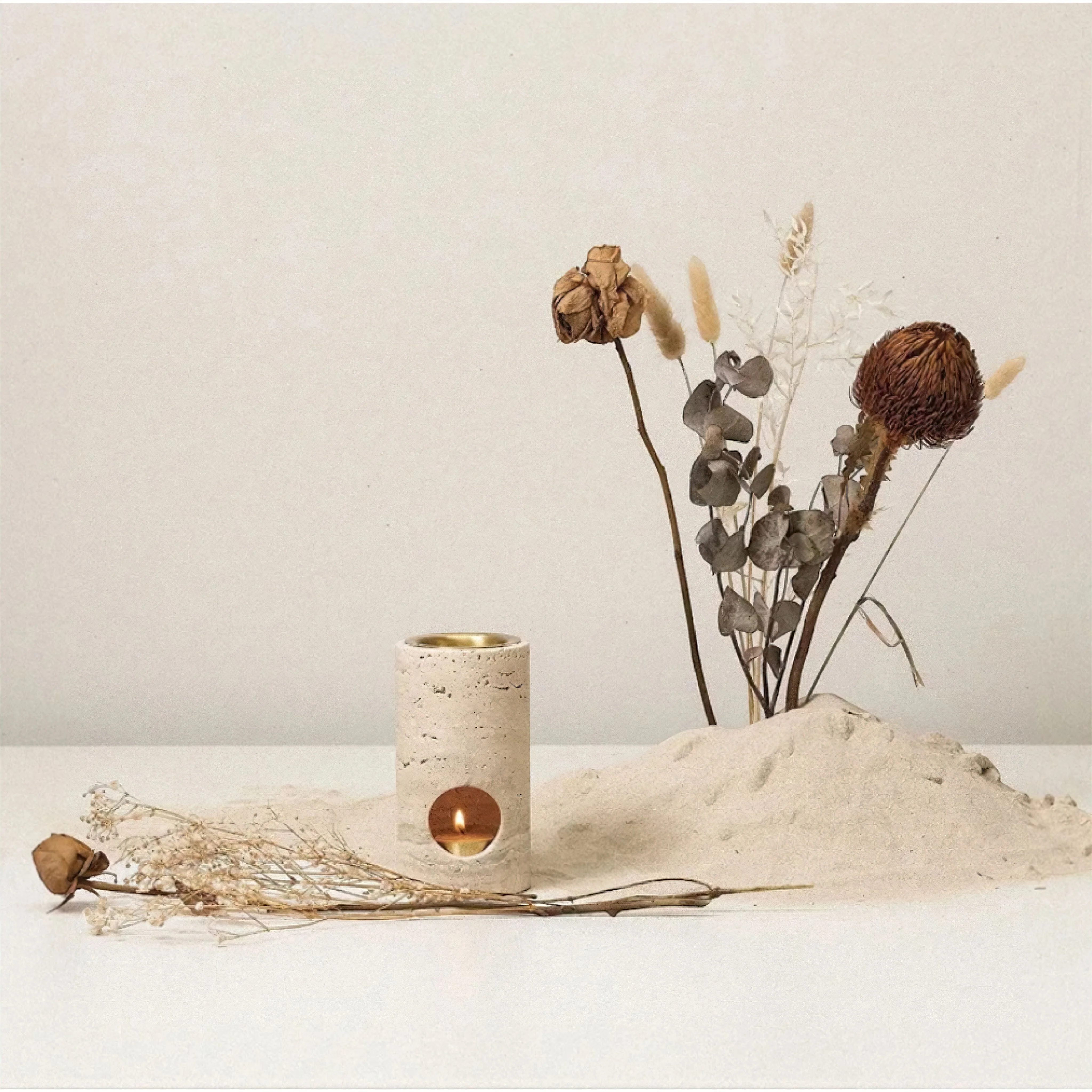 Christophe Travertine Oil Burner - Image 3