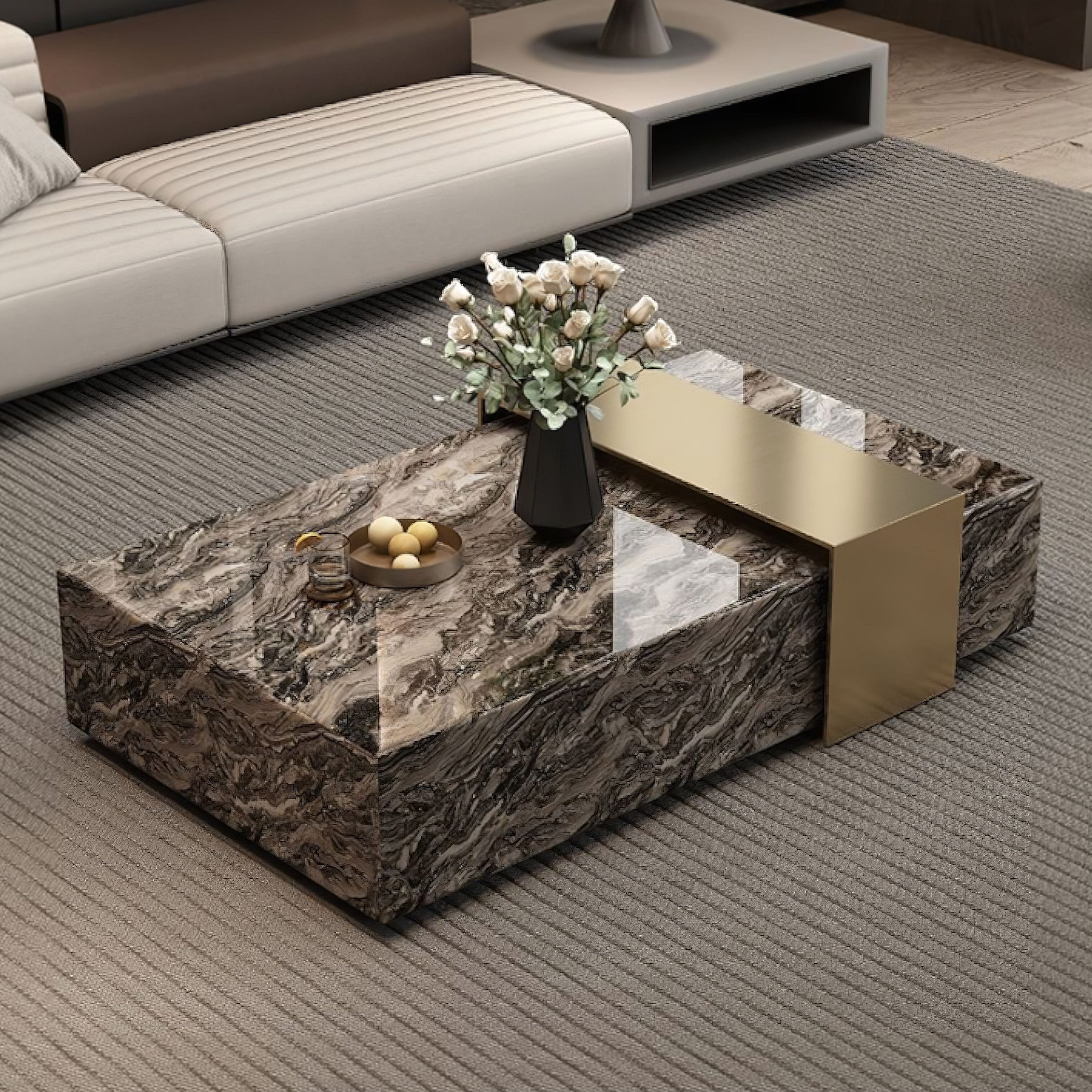 Alphonse Marble Coffee Table - Image 3