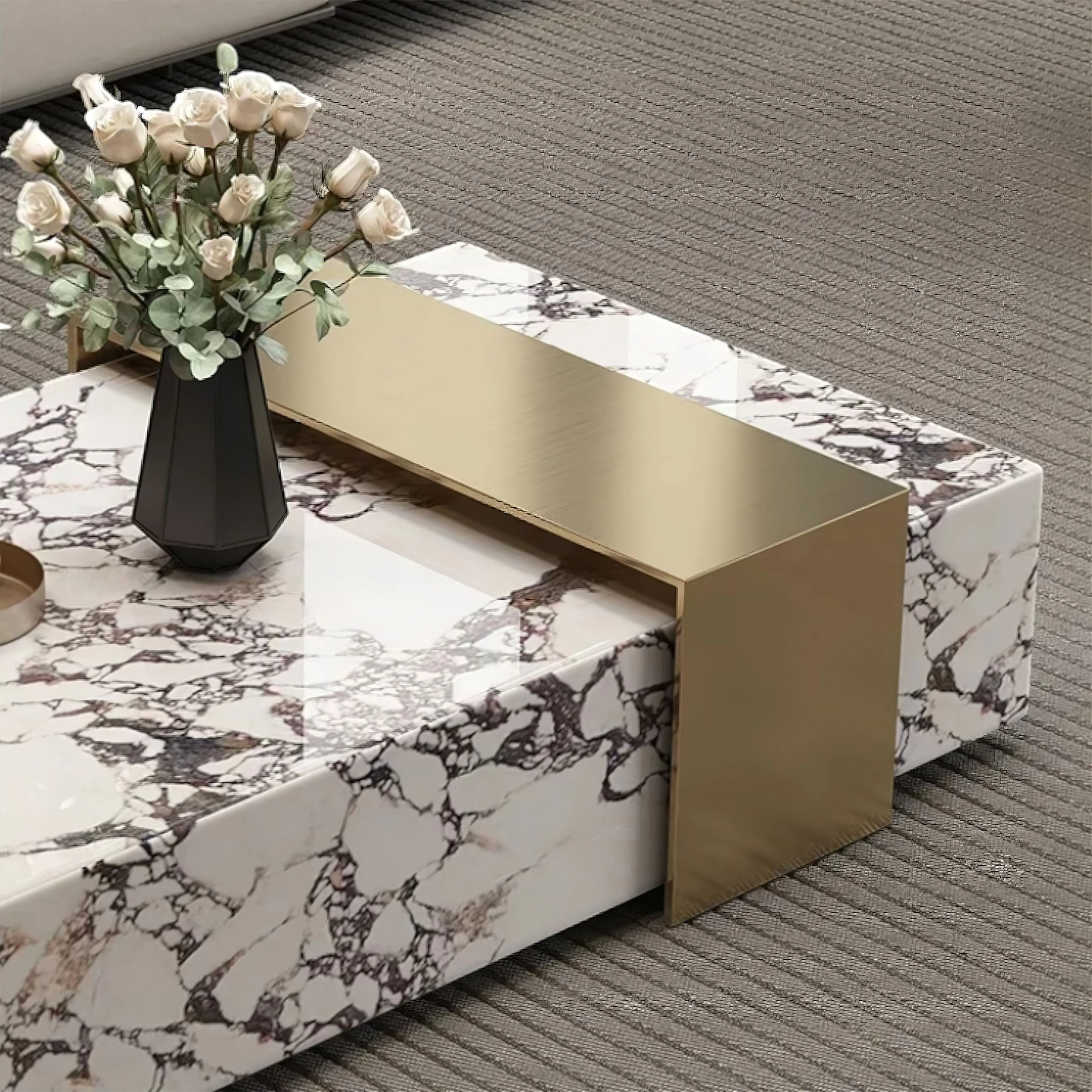 Alphonse Marble Coffee Table - Image 4