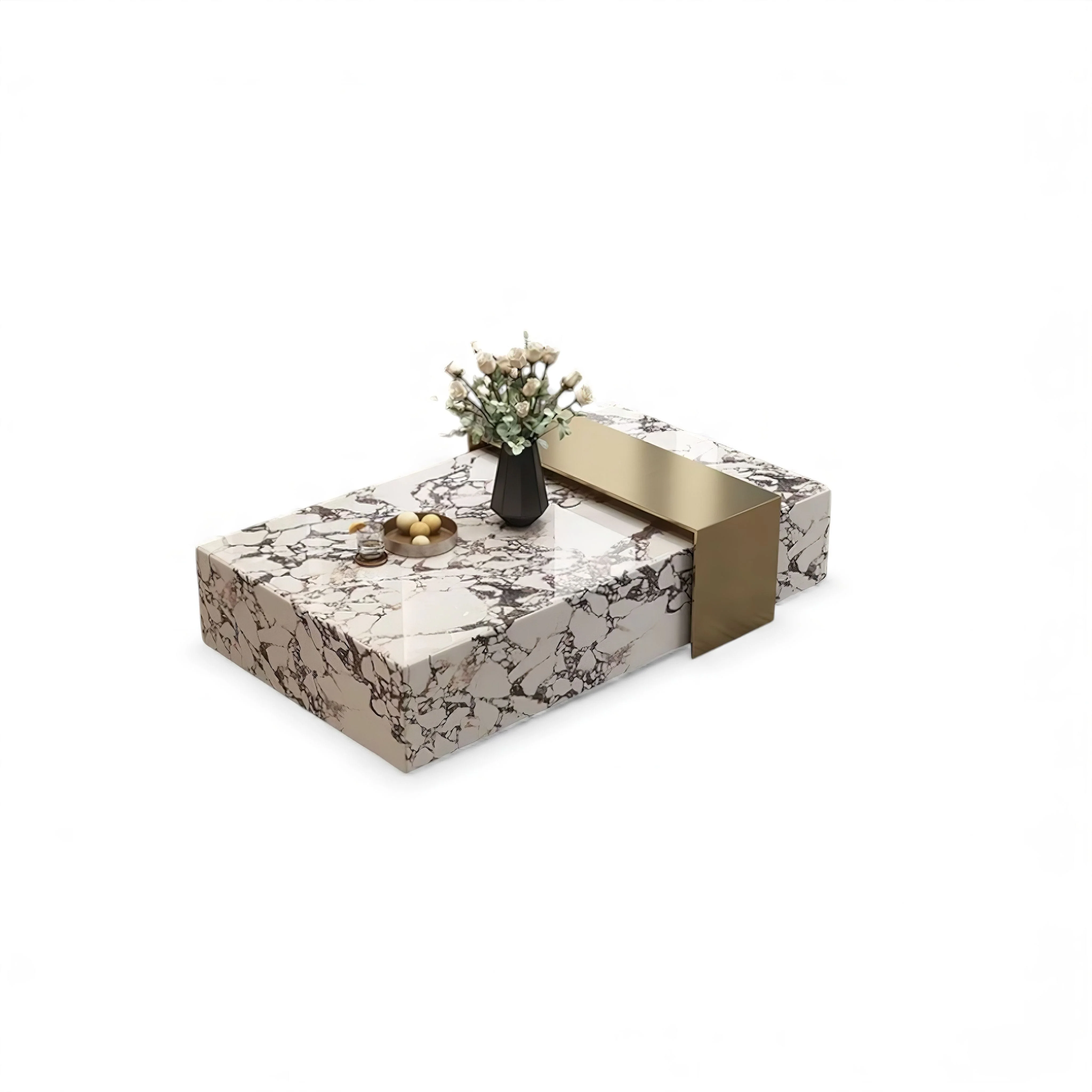 Alphonse Marble Coffee Table - Image 6