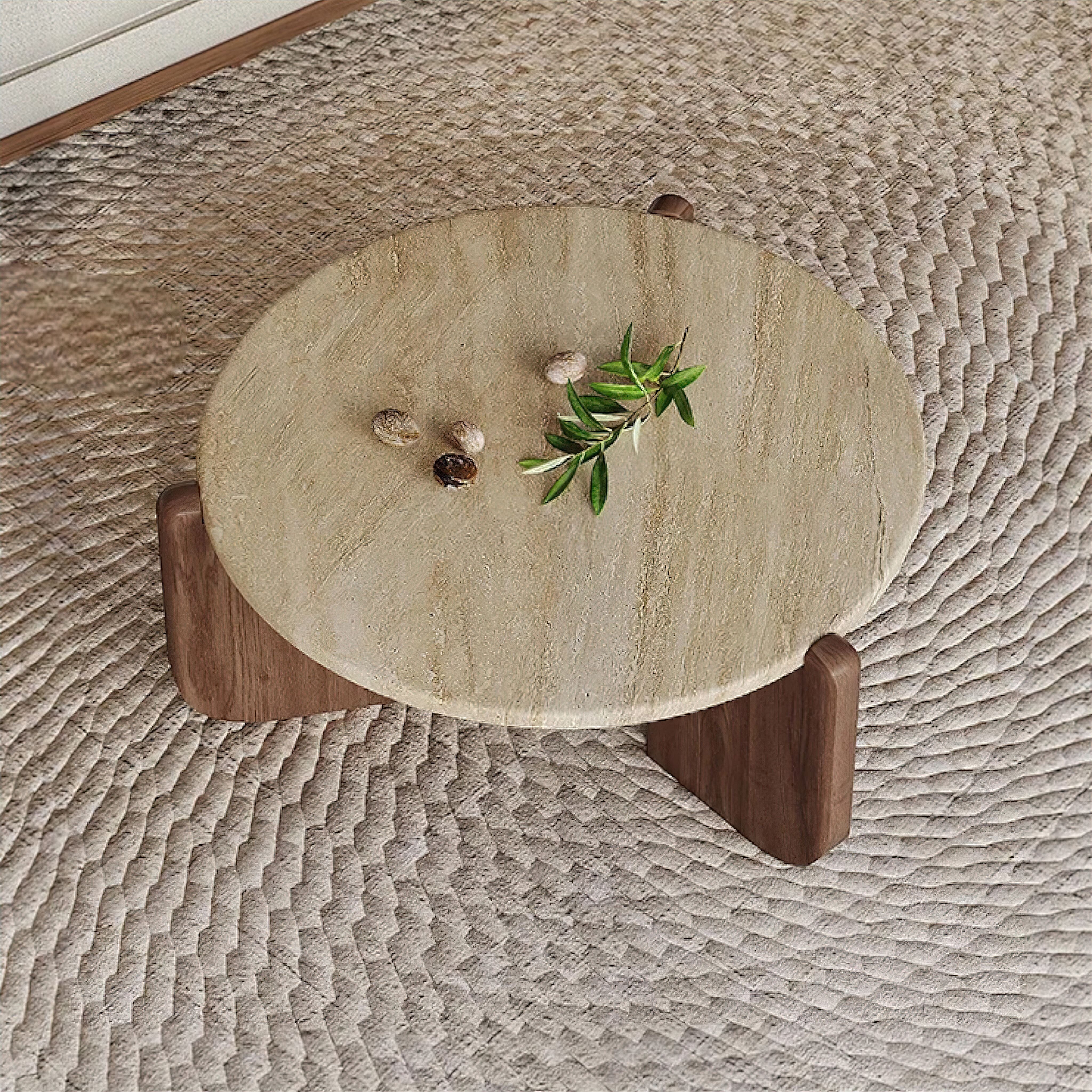 Yolande Travertine Coffee Table - Image 4